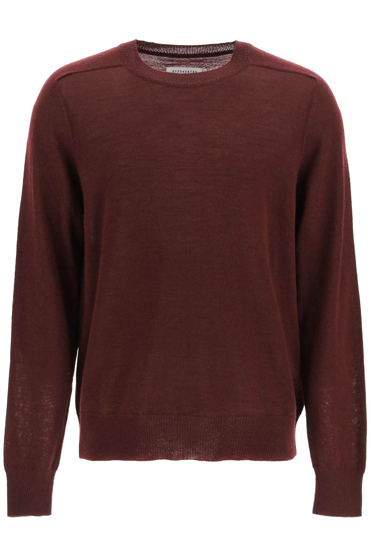 Maison Margiela Crew Neck Sweater With Elbow Patches