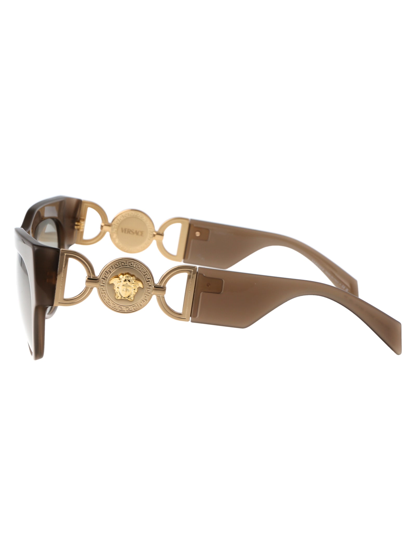 Shop Versace 0ve4440u Sunglasses In 5407/3 Opal Brown