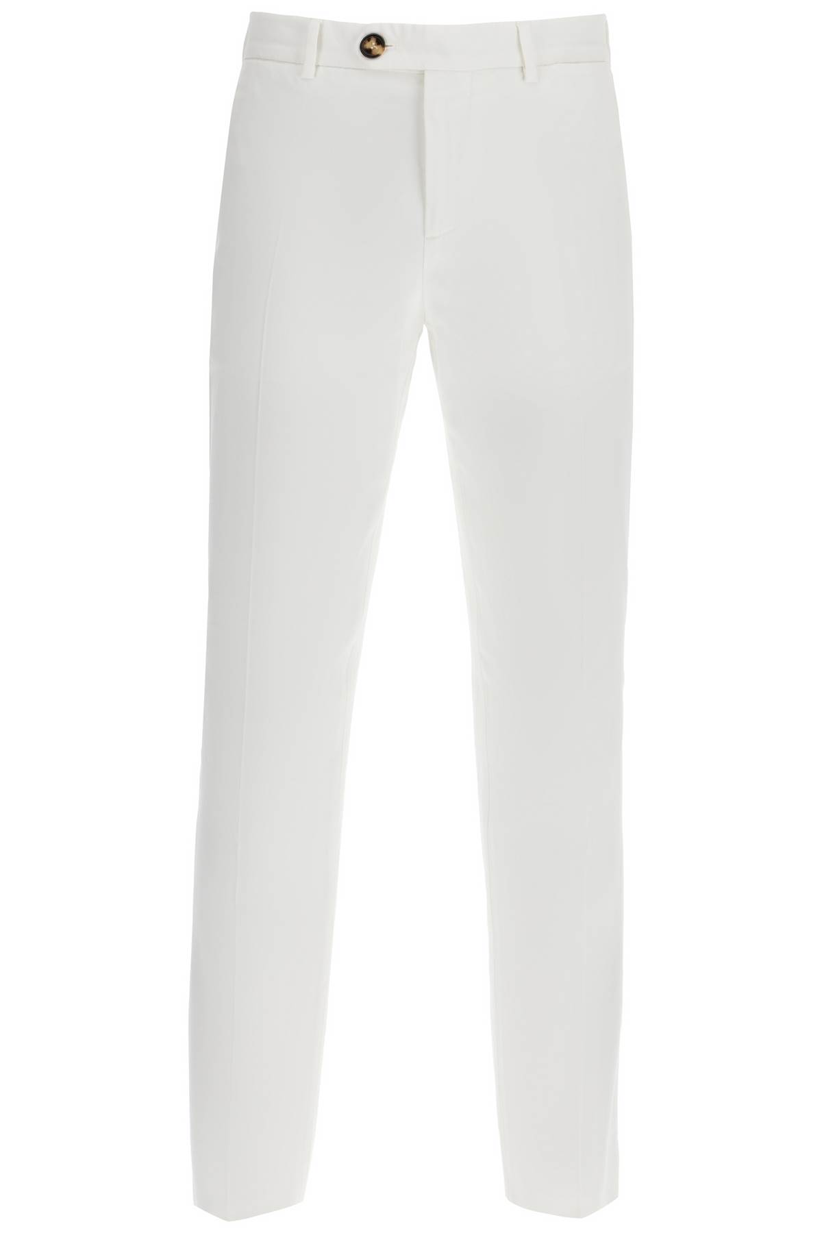 Shop Brunello Cucinelli Italian Fit Gabardine Trousers For In Neve (white)