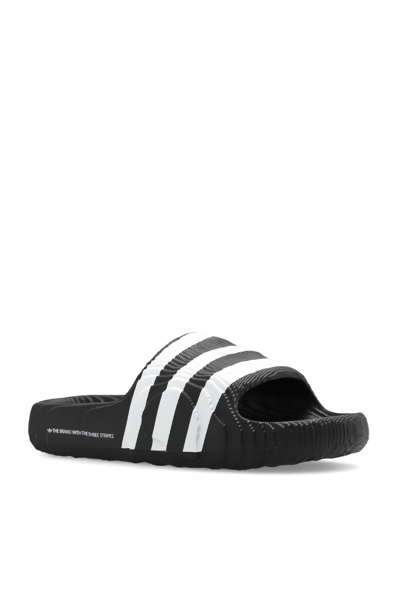 Shop Adidas Originals Adilette 22 Slides In Black