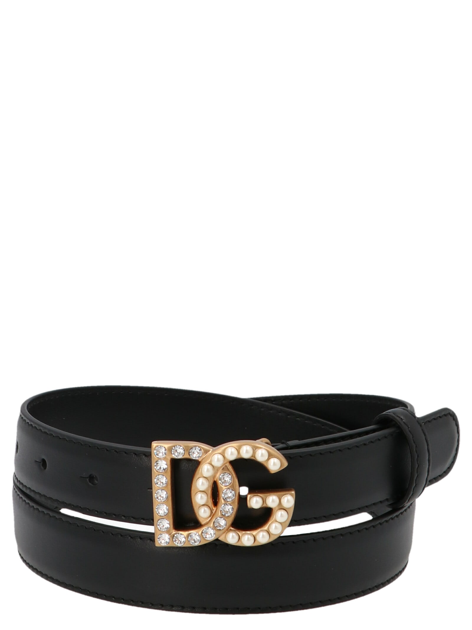 Dolce & Gabbana Logo Embellished Buckle Belt