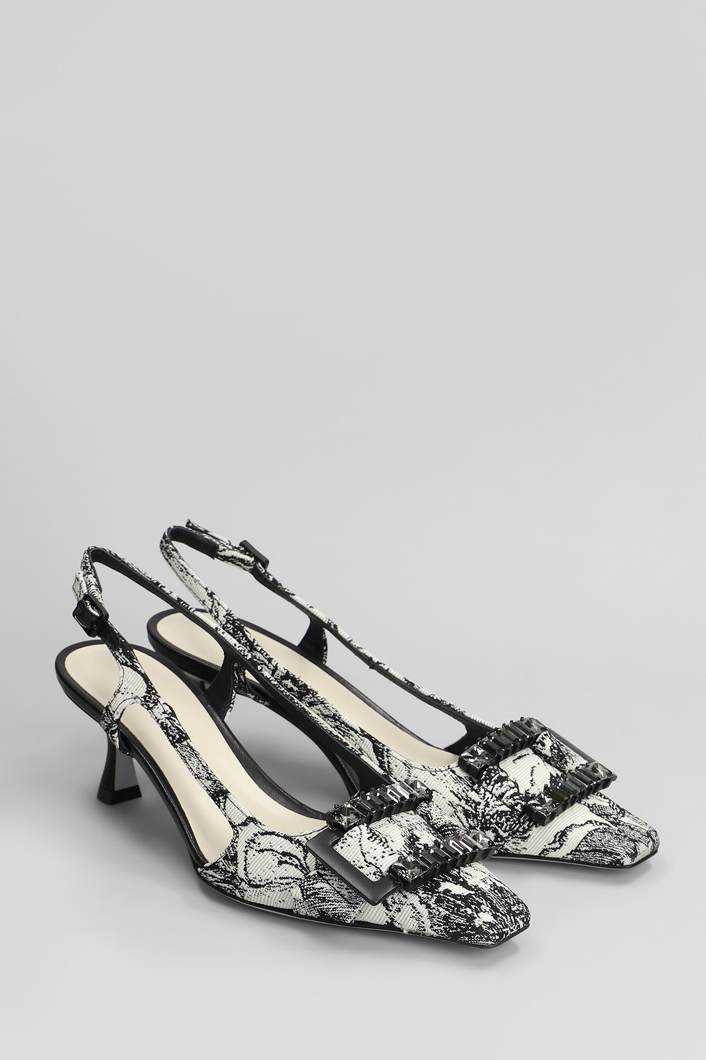 Shop Roberto Festa Atena Pumps In Black Fabric