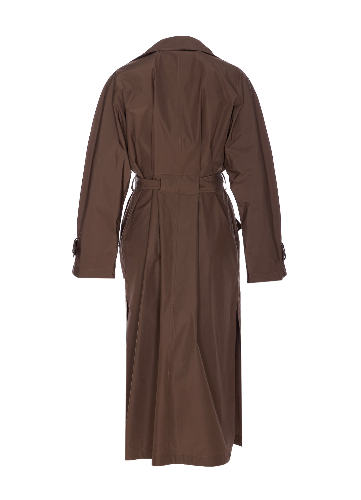 Brunello Cucinelli Trench Coat Belted V-neck Collar