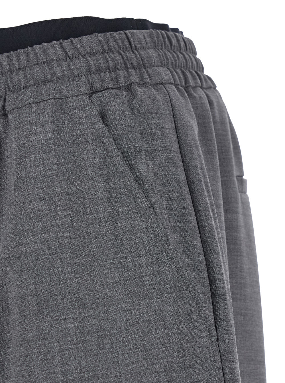 Msgm Elastic-waistband Trousers In Gray