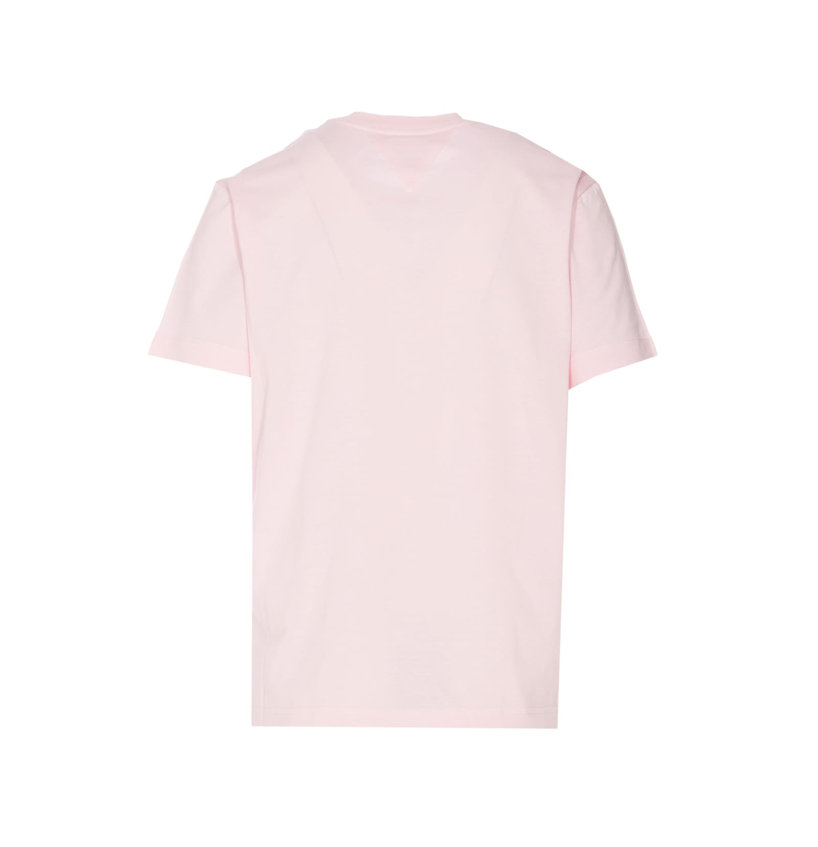 Shop Bottega Veneta Cotton Jersey T-shirt With Label In Pink