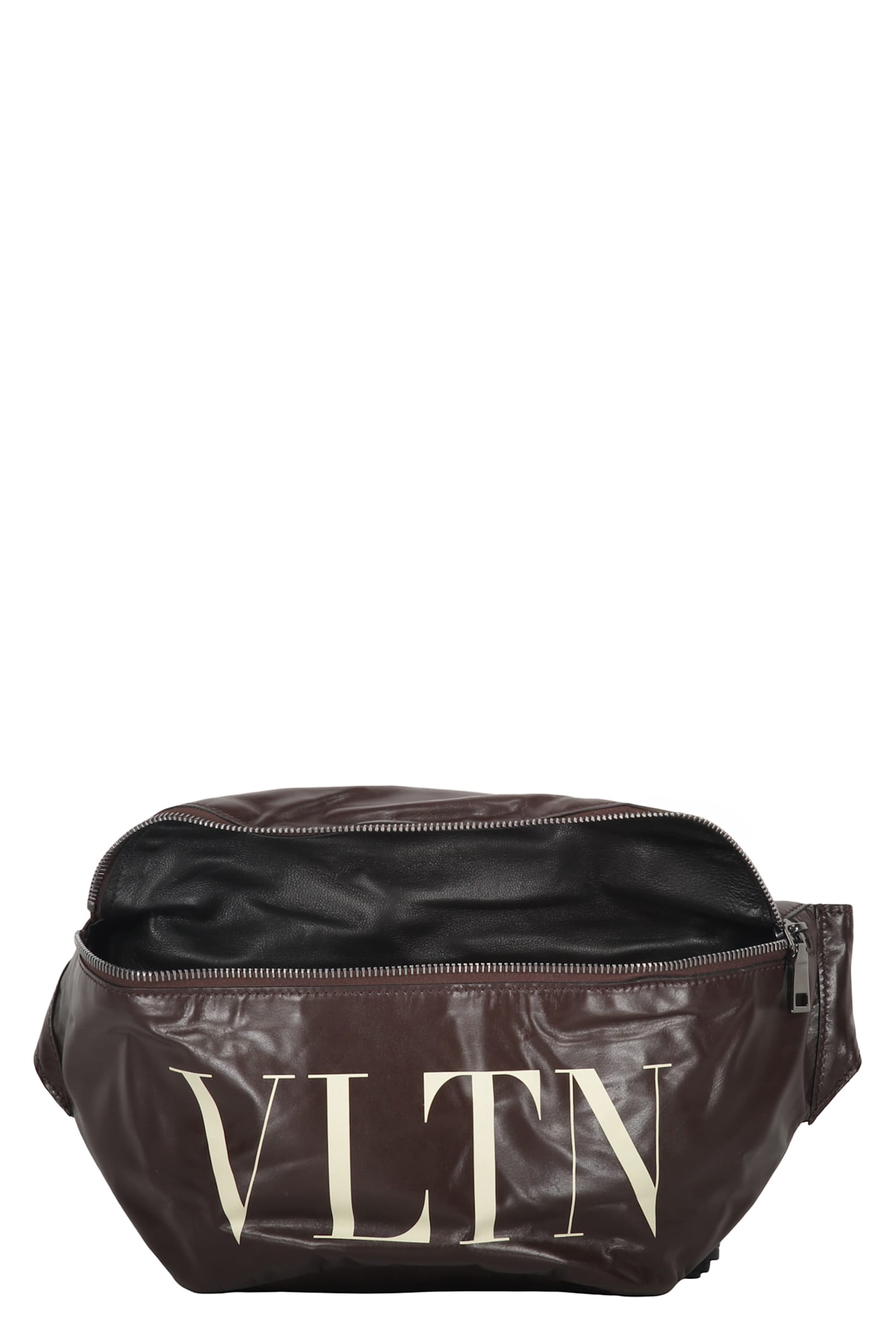 Valentino Leather Belt Bag In Brown