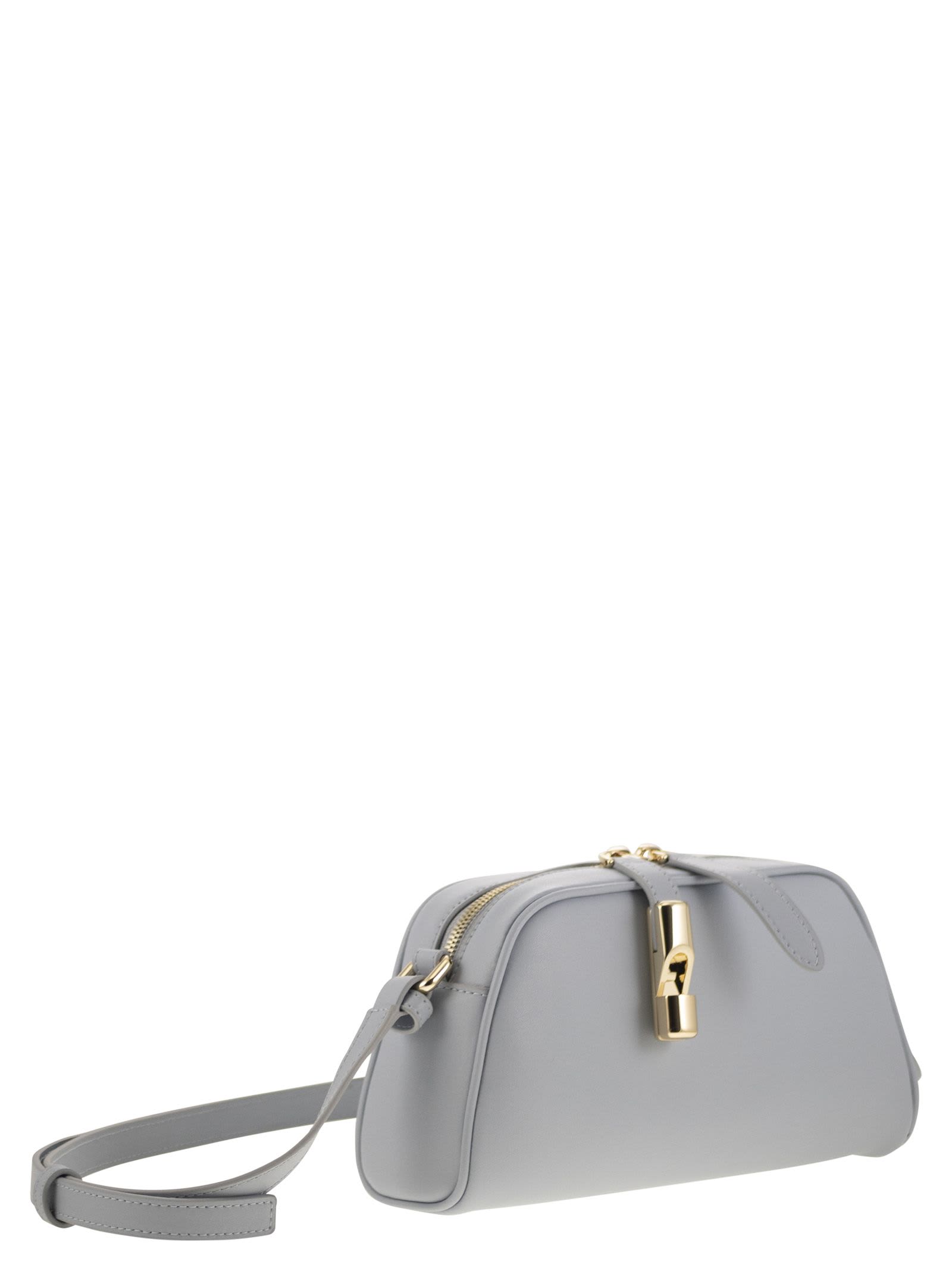 Shop Furla Goccia Mini Bag In Light Grey