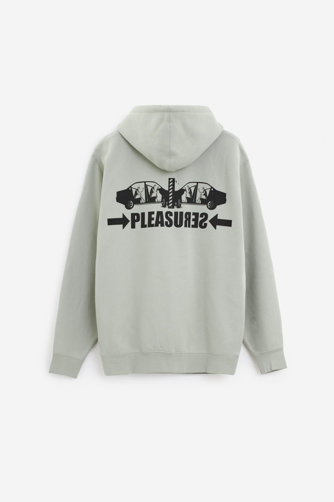 Shop Pleasures Crash Hoodie Sweatshirt In Grey