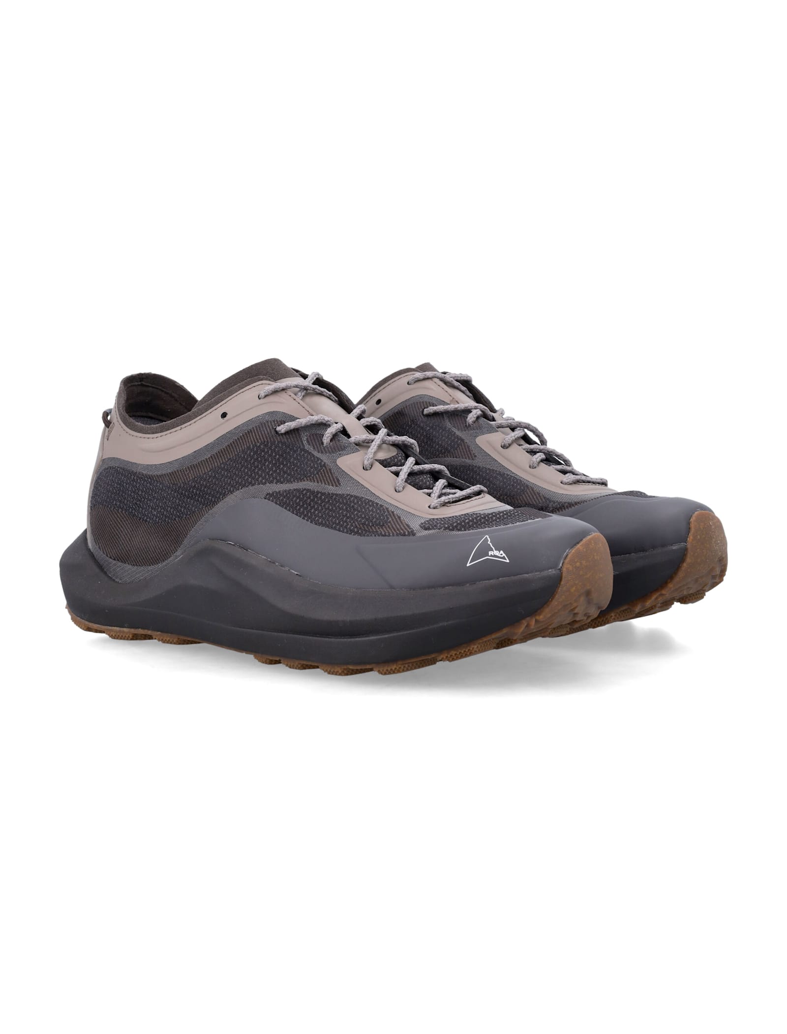 Roa Low-profile Sneakers With Textured Rubber Sole In Brown
