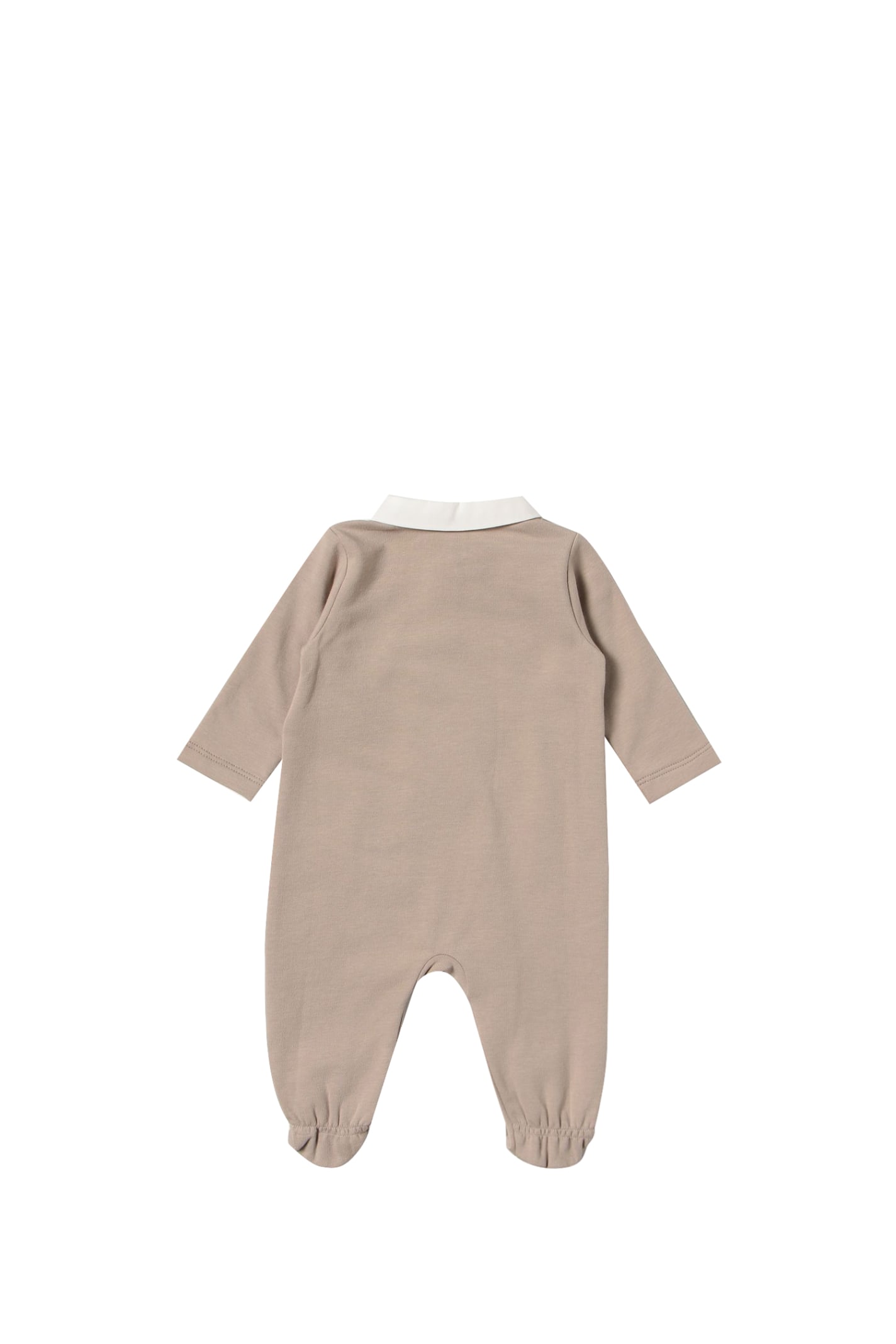 Shop Emporio Armani Jumpsuit With Fairy Embroidery In Beige