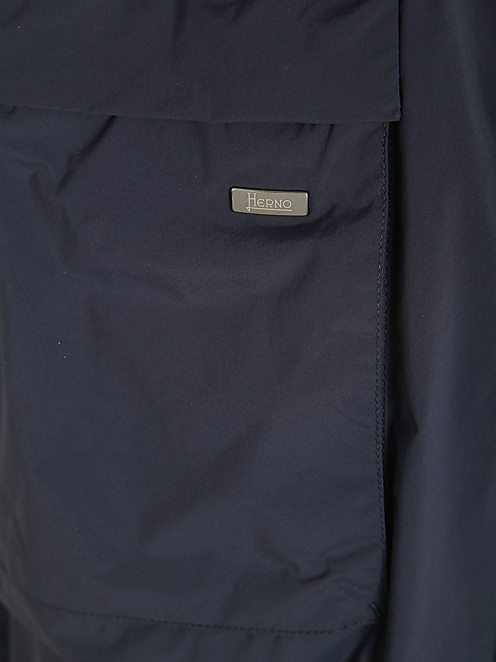 Herno Pleat-detailing Straight-leg Trousers In Navy Blue