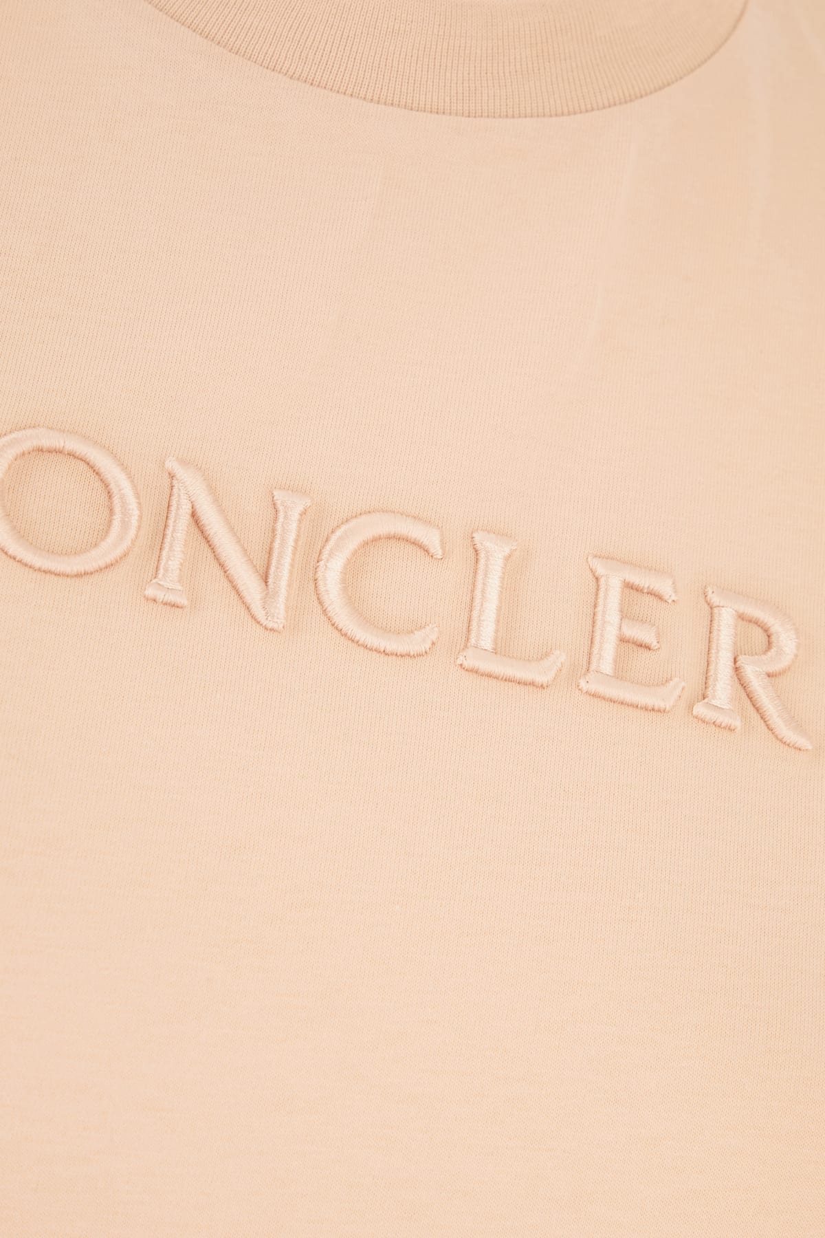 Moncler Pink Cotton T-shirt In Orange