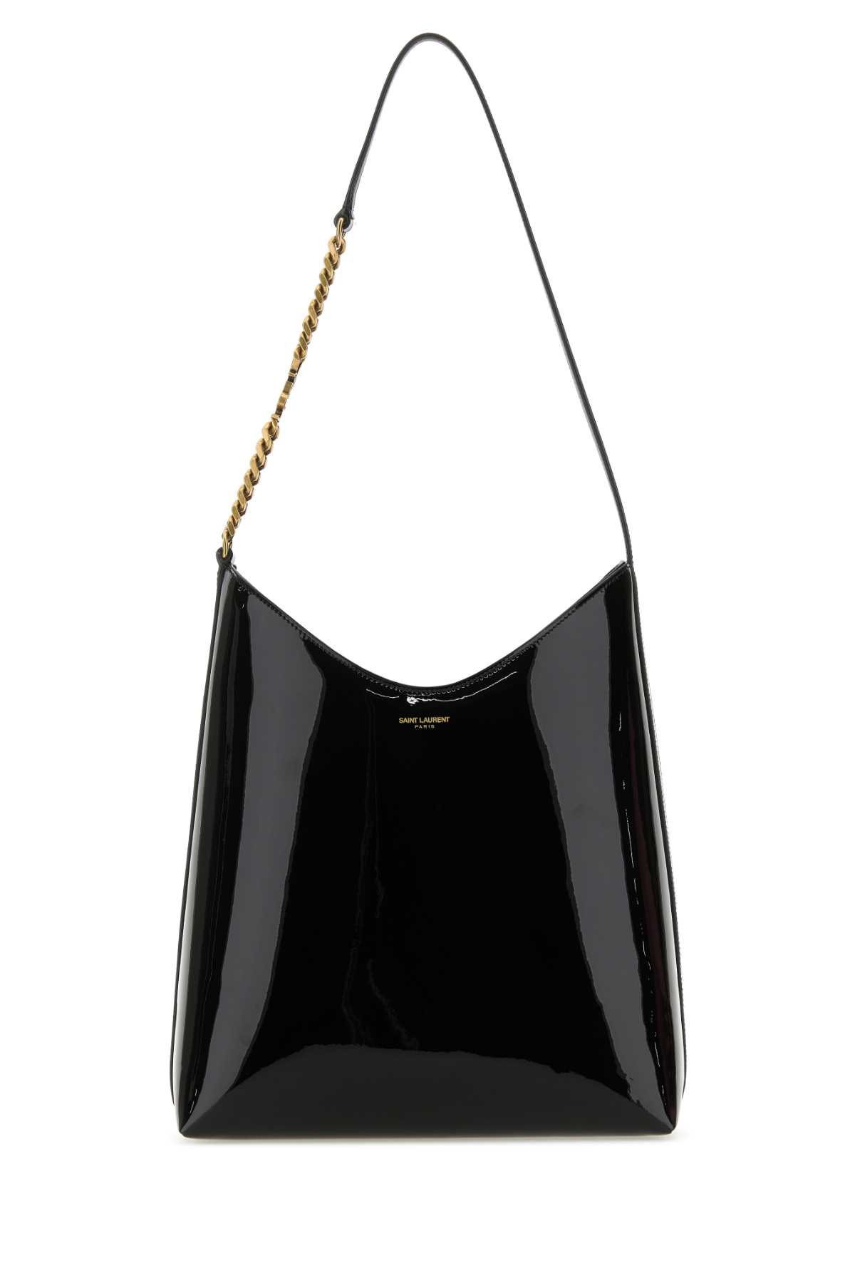 Shop Saint Laurent Black Leather Rendez-vous Shoulder Bag In Nero