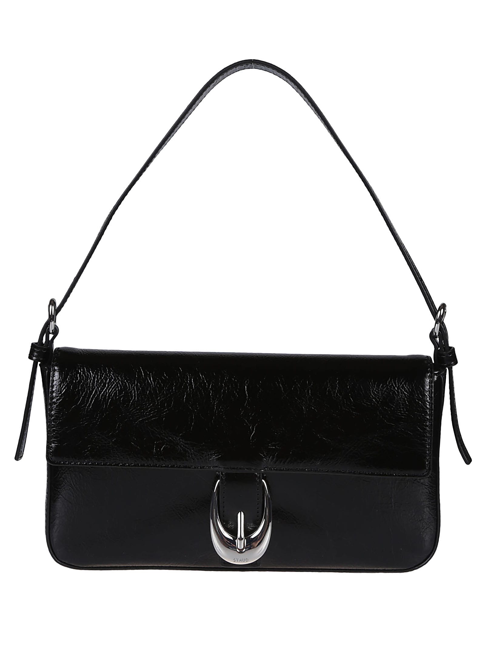 Shop Staud Harlow Shoulder Bag In Blk Black