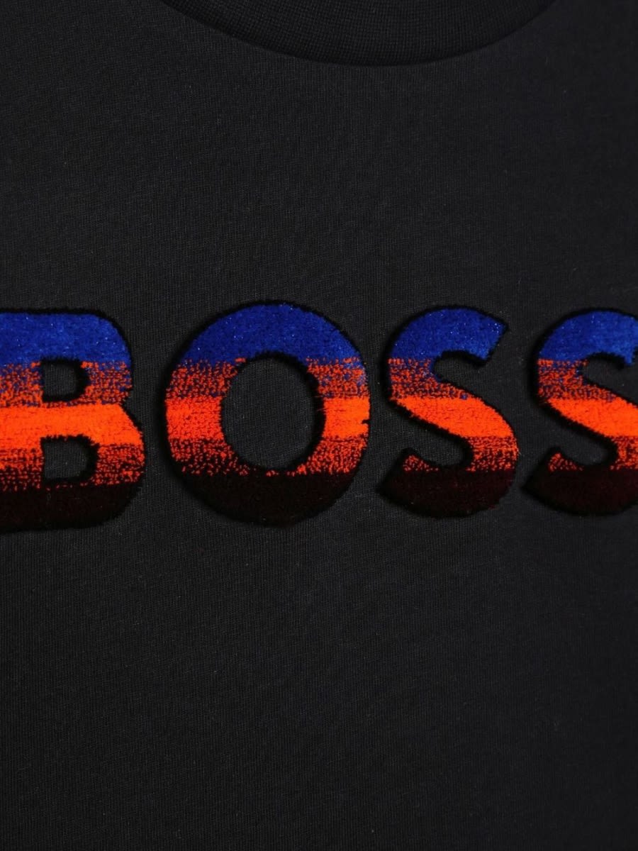 Shop Hugo Boss Multicolor Logo T-shirt In Black