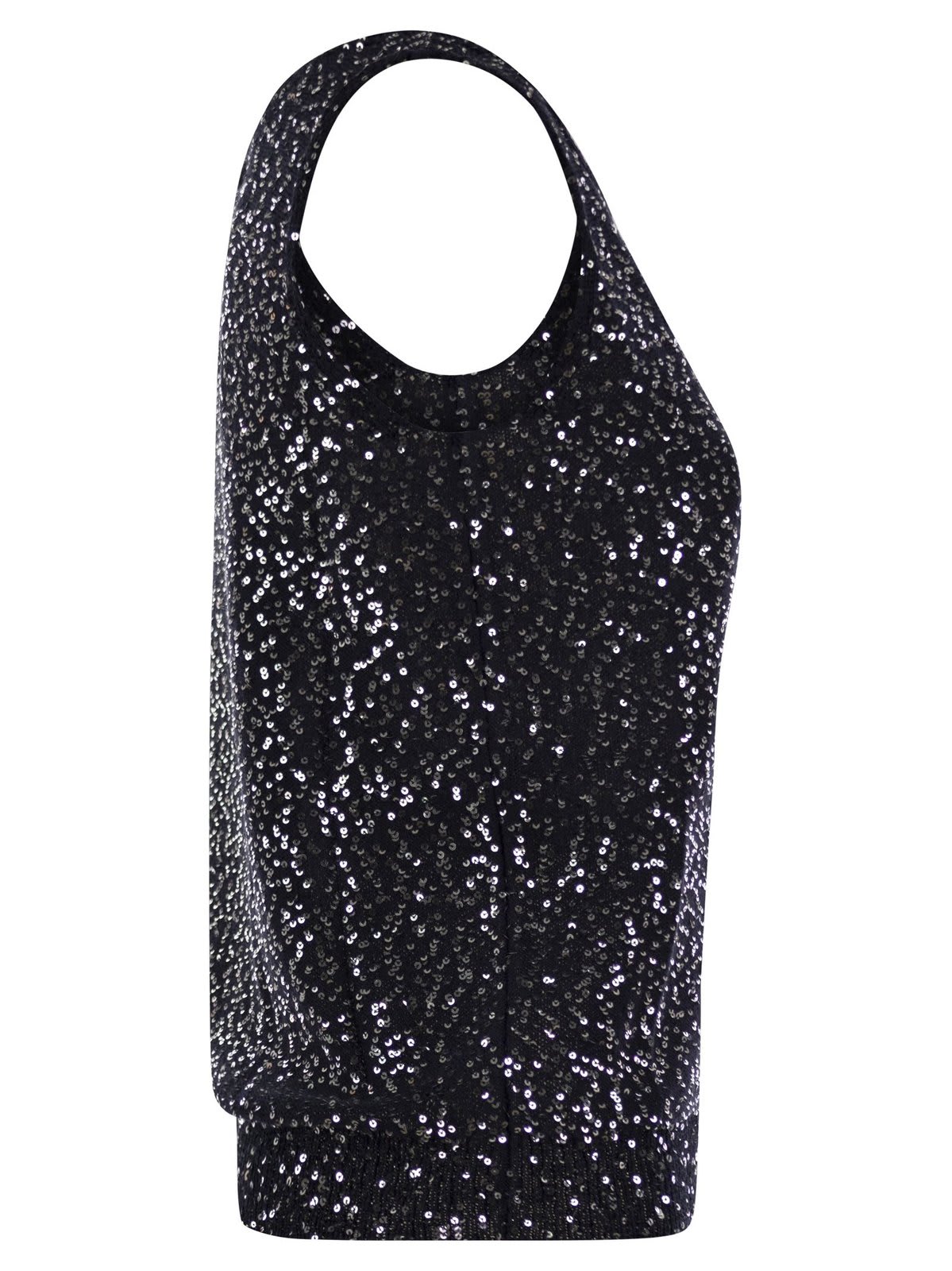 Shop Weekend Max Mara Sequin Embellished V-neck Top In Blu