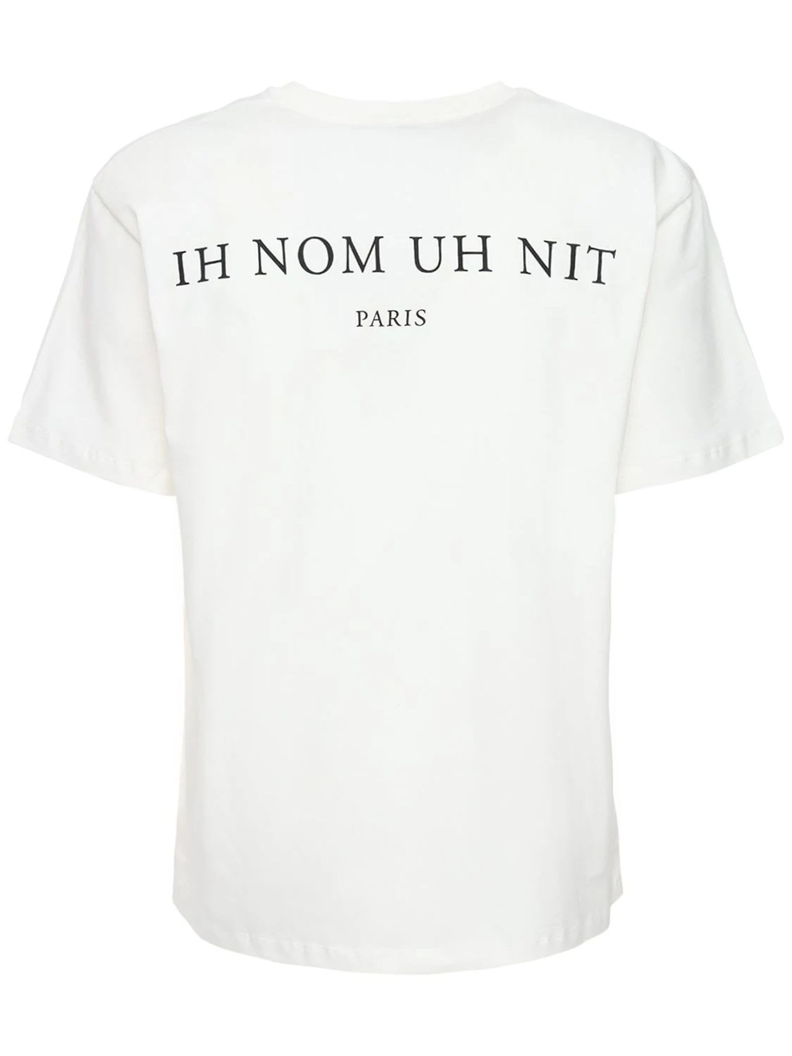 Shop Ih Nom Uh Nit White Cotton T-shirt In White/blue