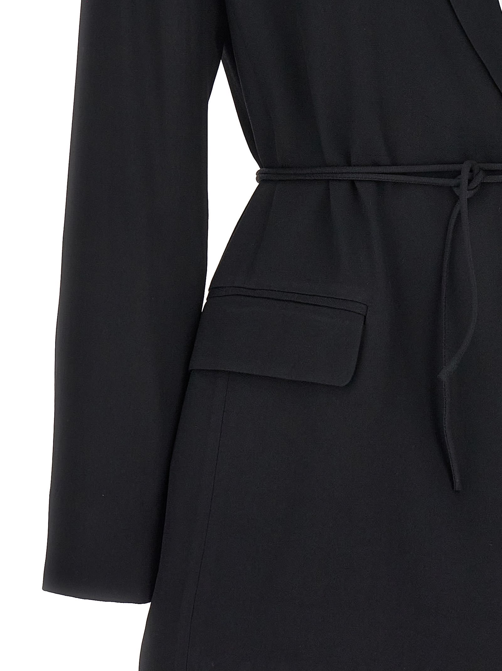 Shop Twinset Feather Blazer Dress In Black