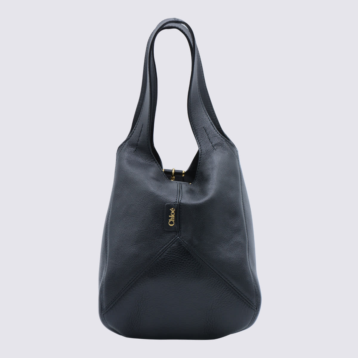 Chloé Balloon Small Grained Leather Bag In Black
