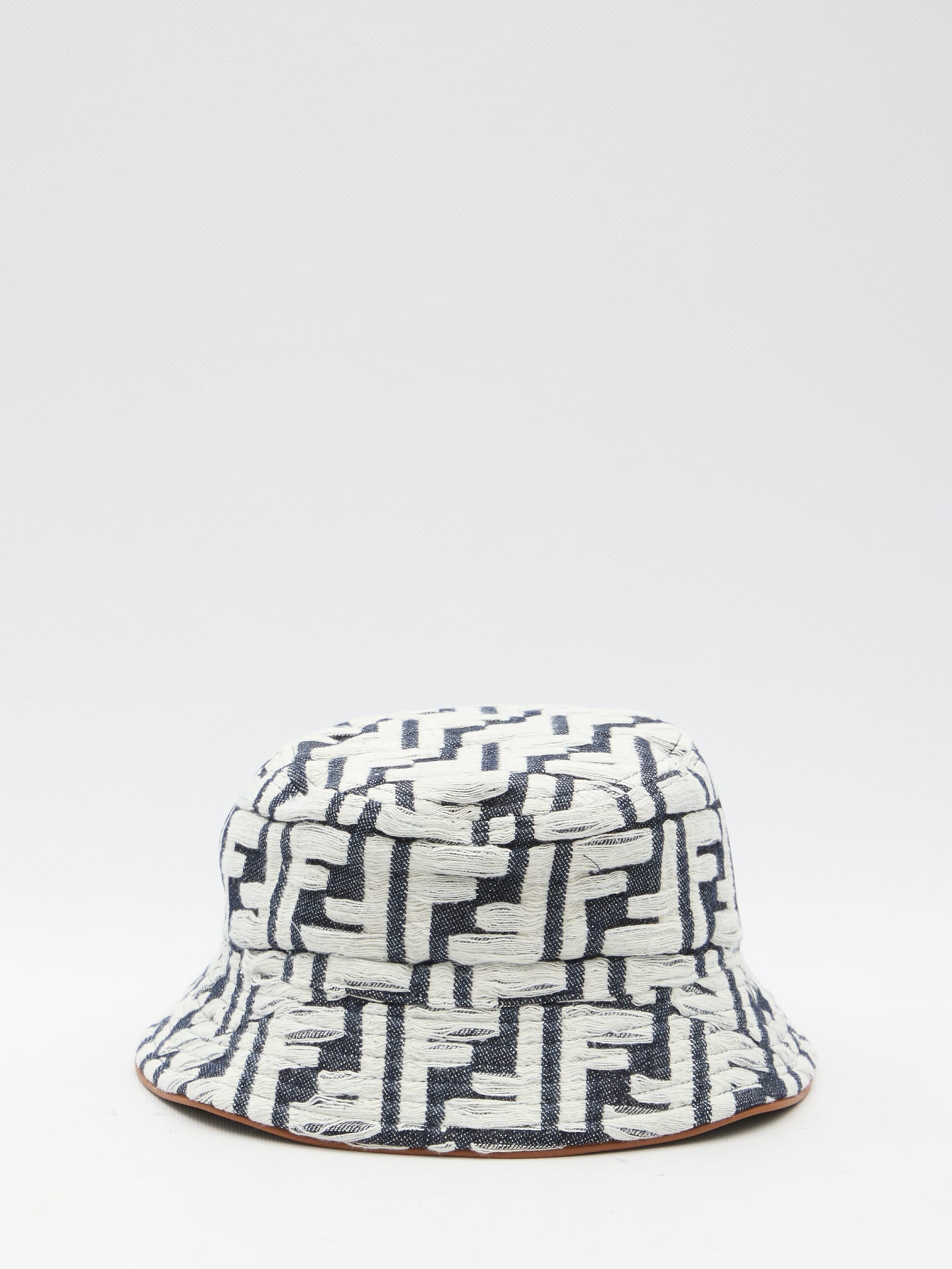 Shop Fendi Ff Bucket Hat In Blu