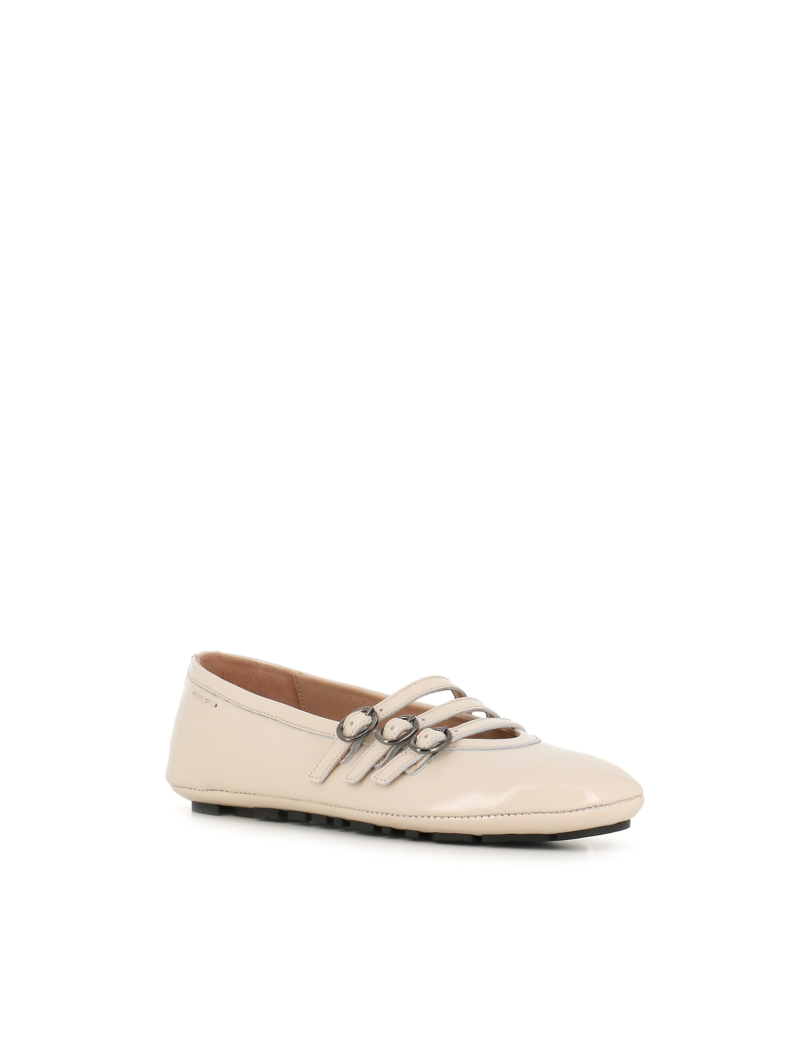 Alexander Hotto Three-buckle Ballet Flats In Ivory