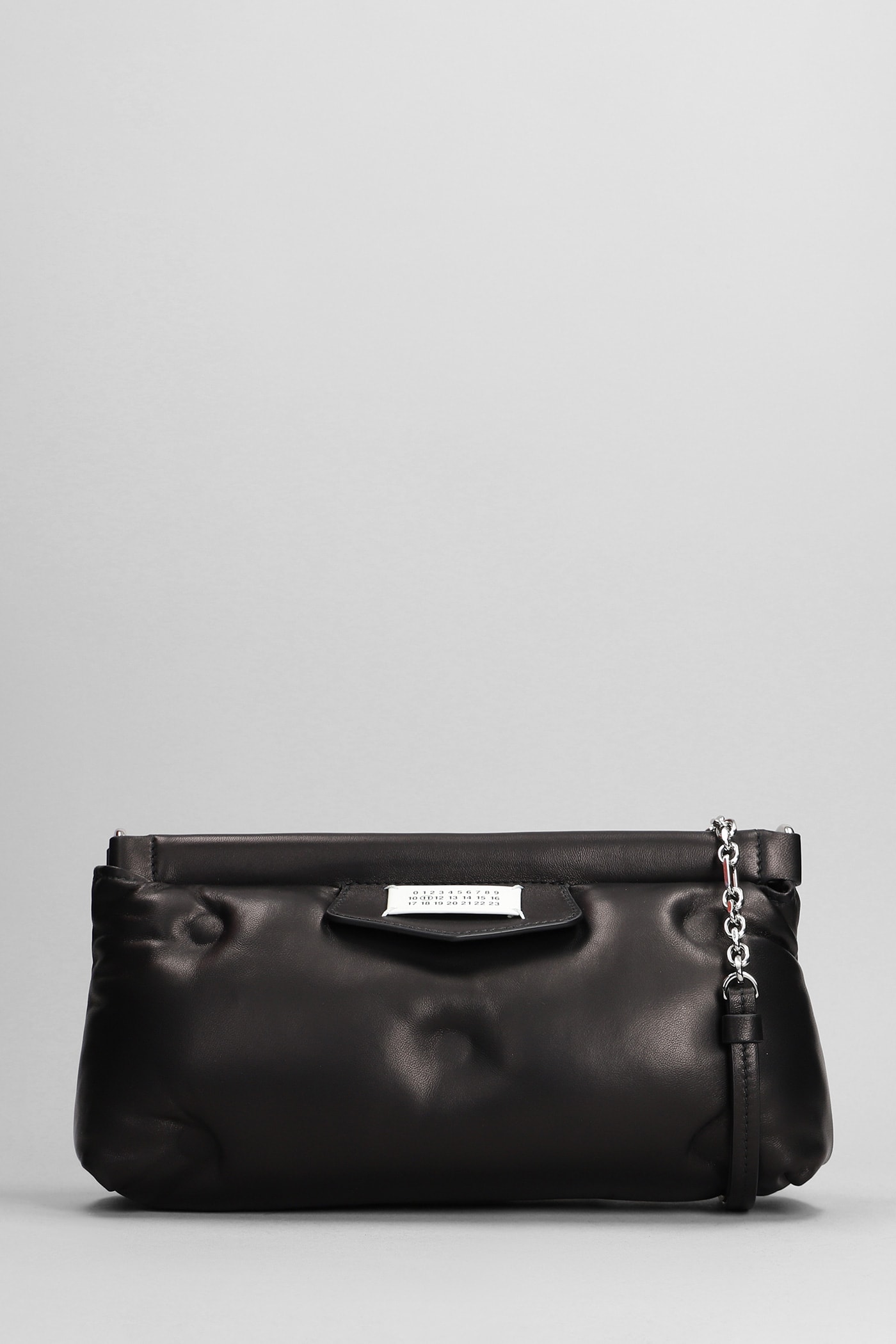 Shop Maison Margiela Glam Slam Shoulder Bag In Black Leather