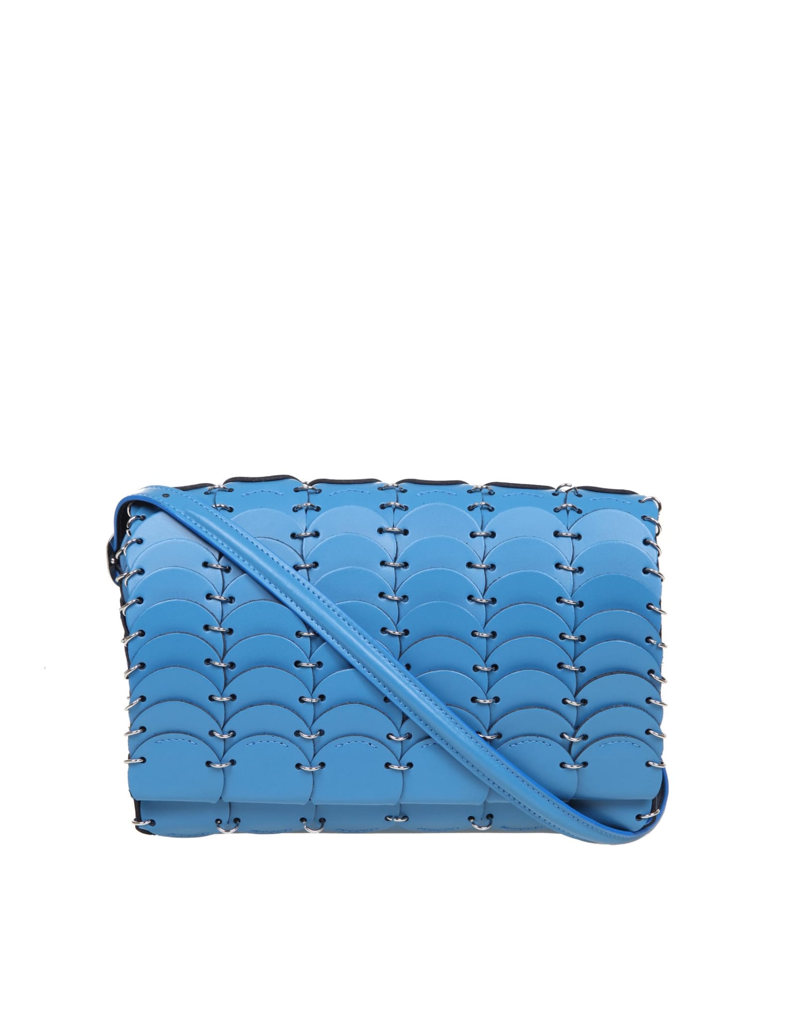 Paco Rabanne Pacoio Bag In Blue Leather