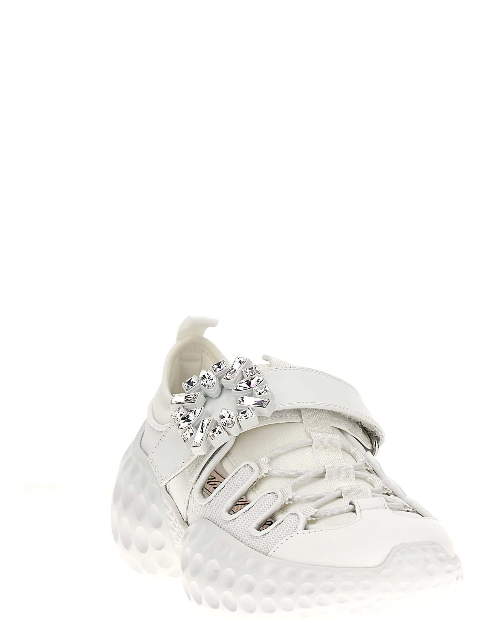 Shop Roger Vivier Viv Run Light Trekky Sneakers In White