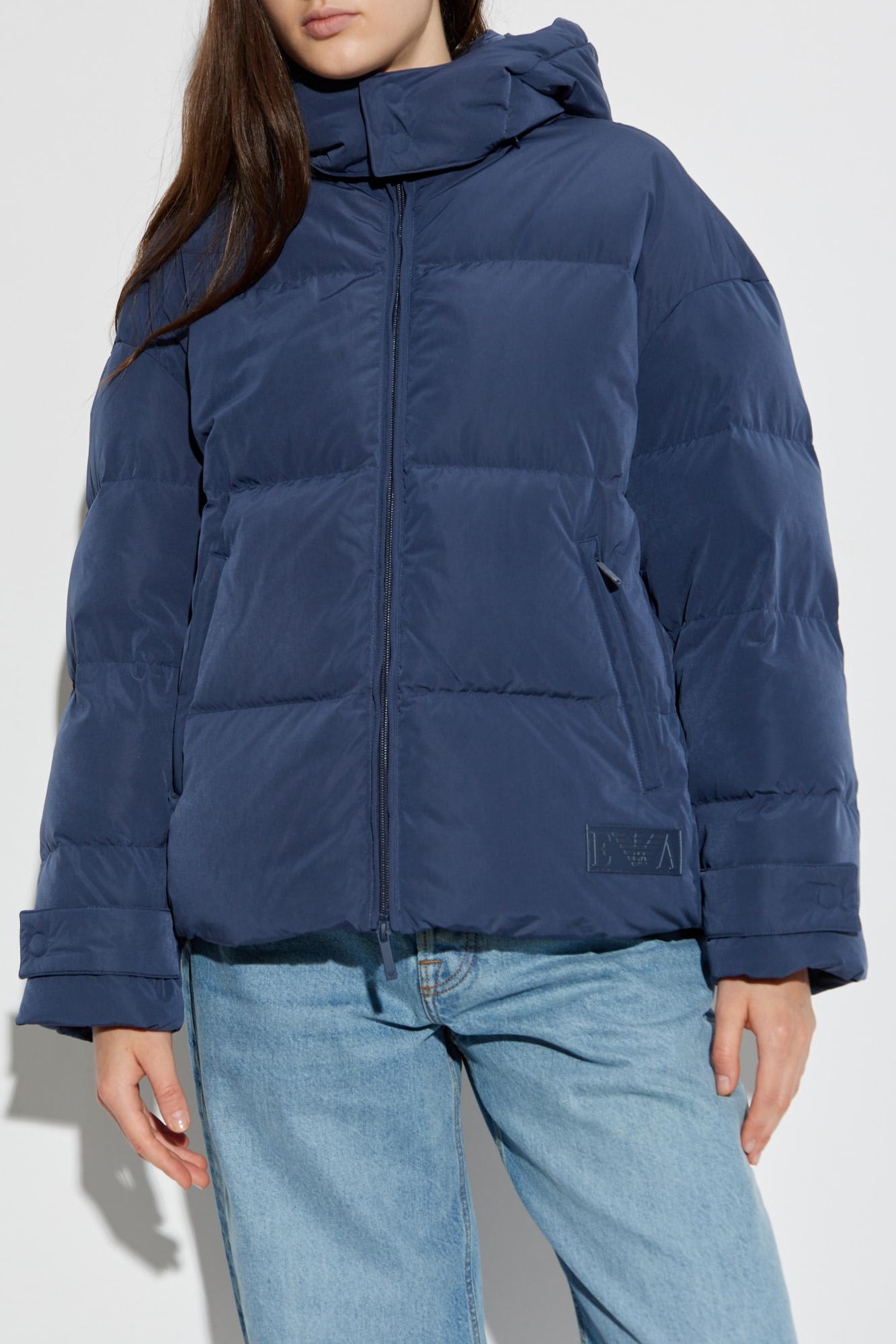 Emporio Armani Sv Recycled Down Jacket In Blue