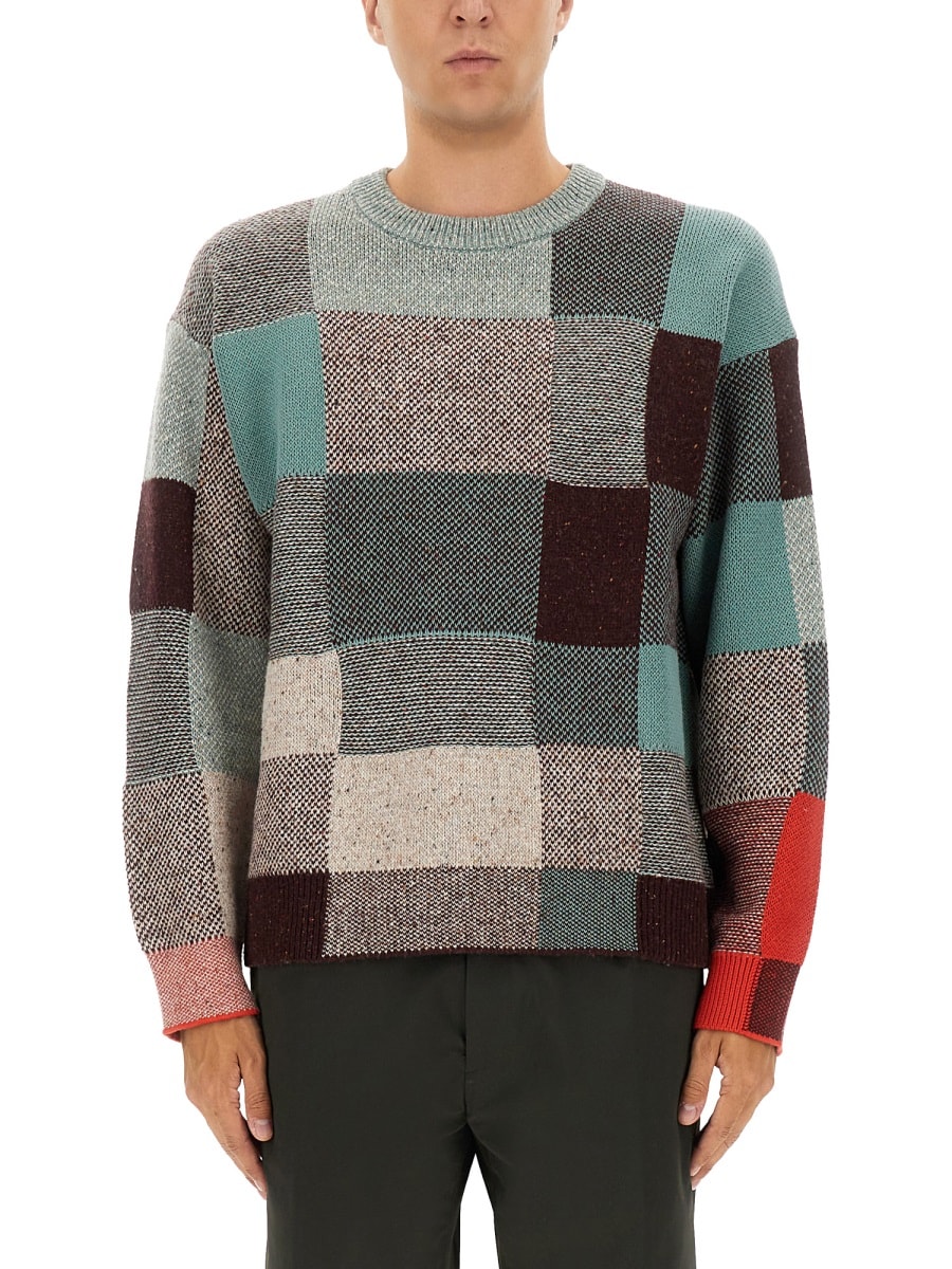 Ps By Paul Smith Sweater With Geometric Pattern Ps Paul Smith In Multi