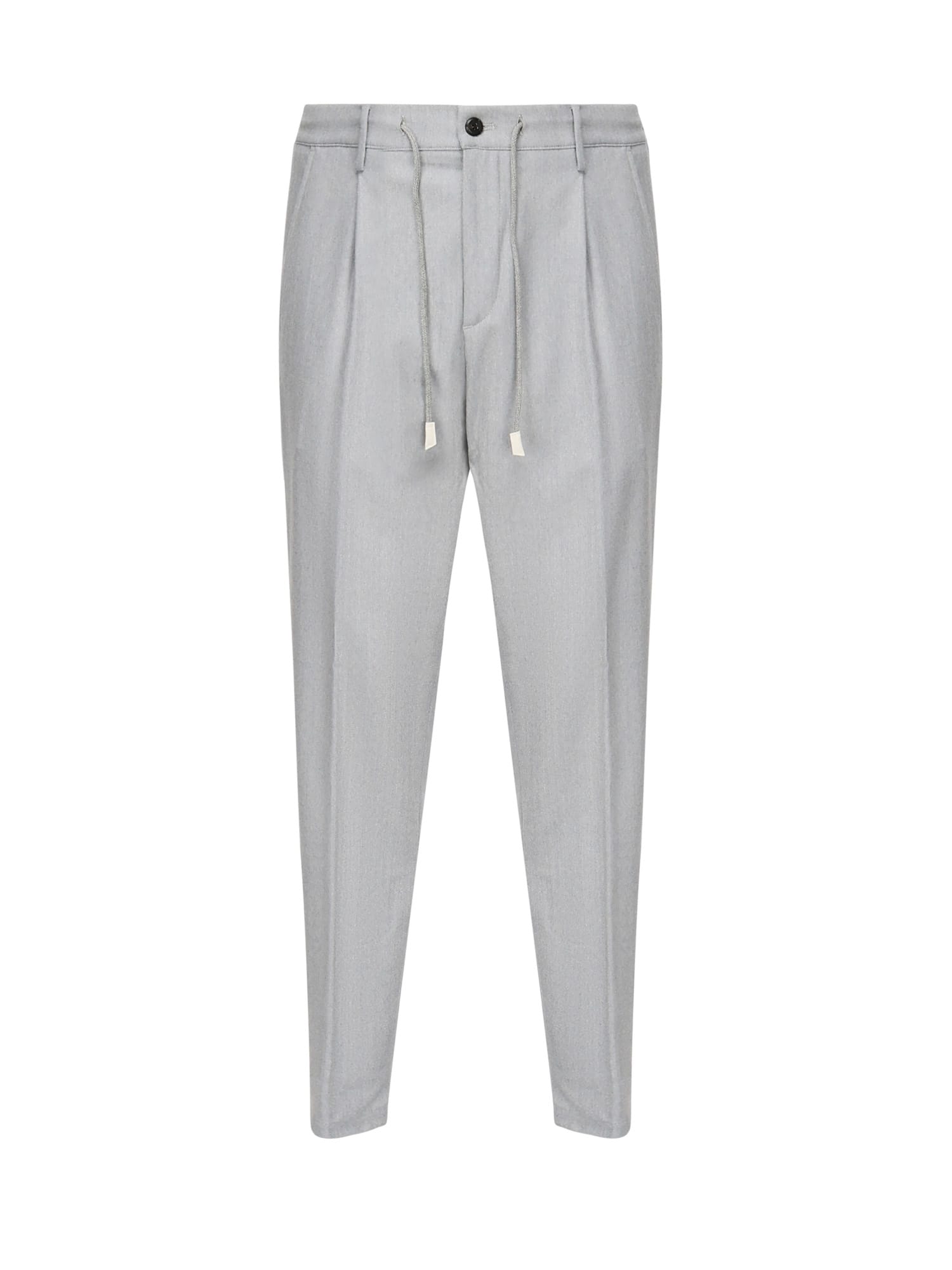Eleventy Drawstring Waist Casual Pants In Gray