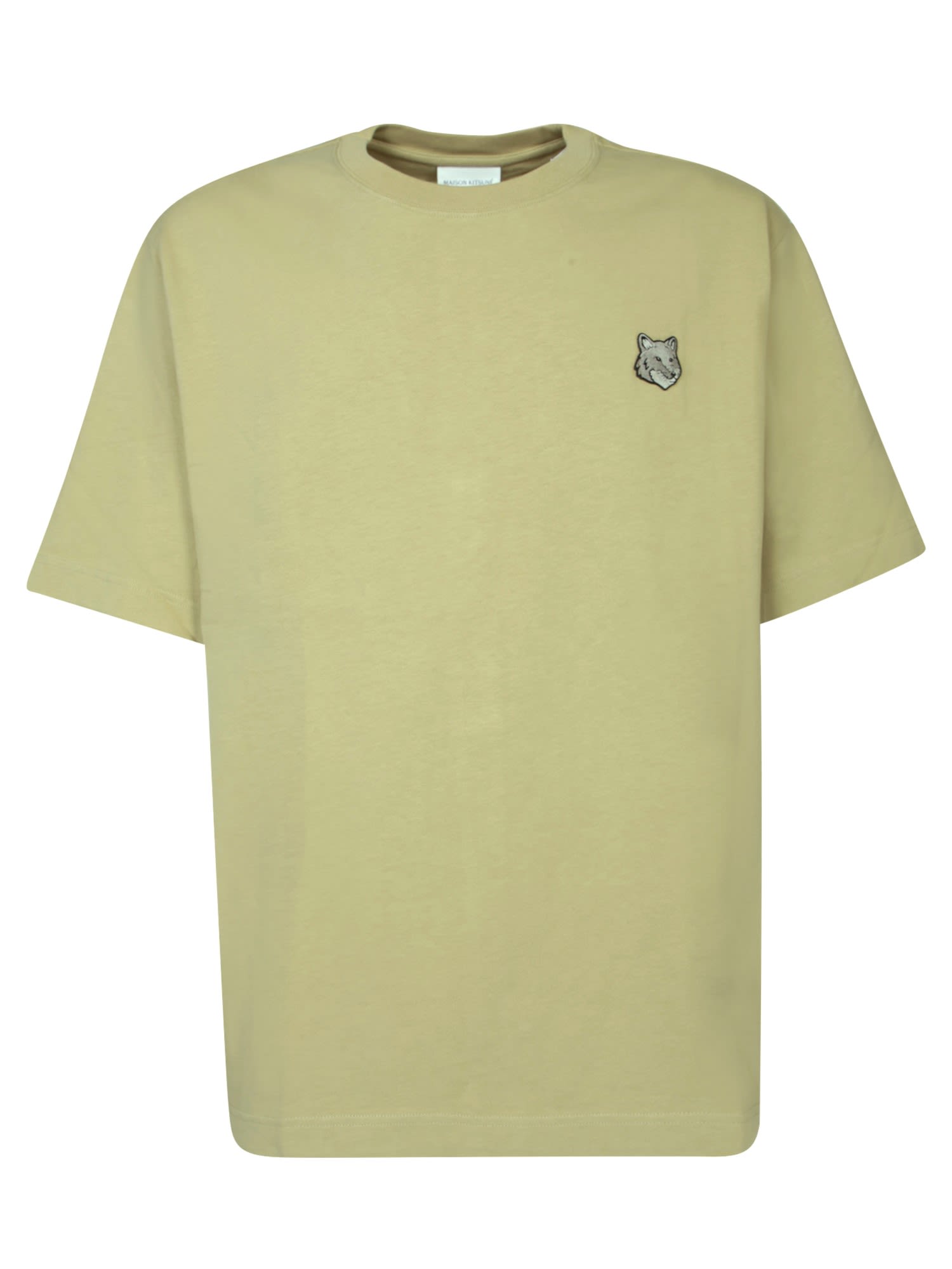 MAISON KITSUNÉ BOLD FOX HEAD BEIGE T-SHIRT