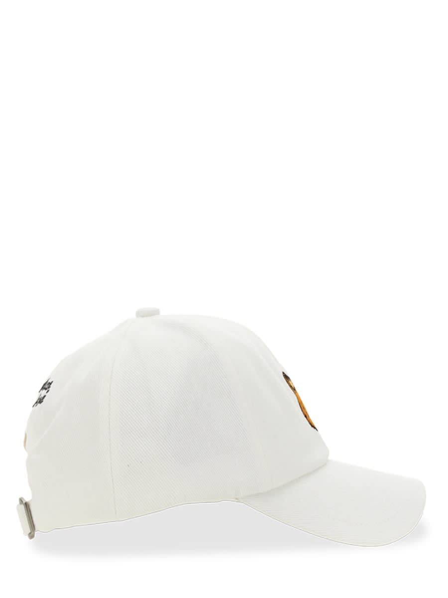 Shop Maison Kitsuné Cotton Baseball Cap In White