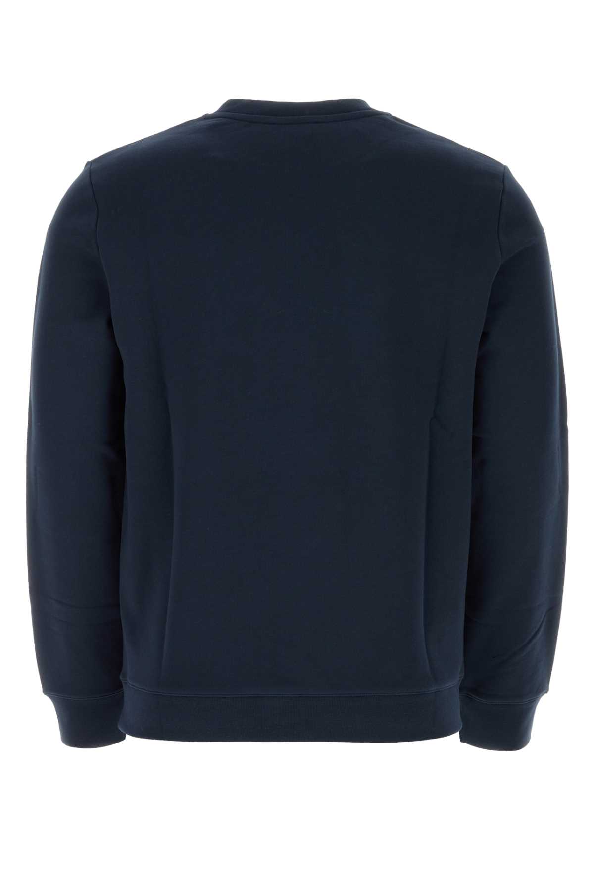 Shop Apc Navy Blue Cotton Sweatshirt In Iaj