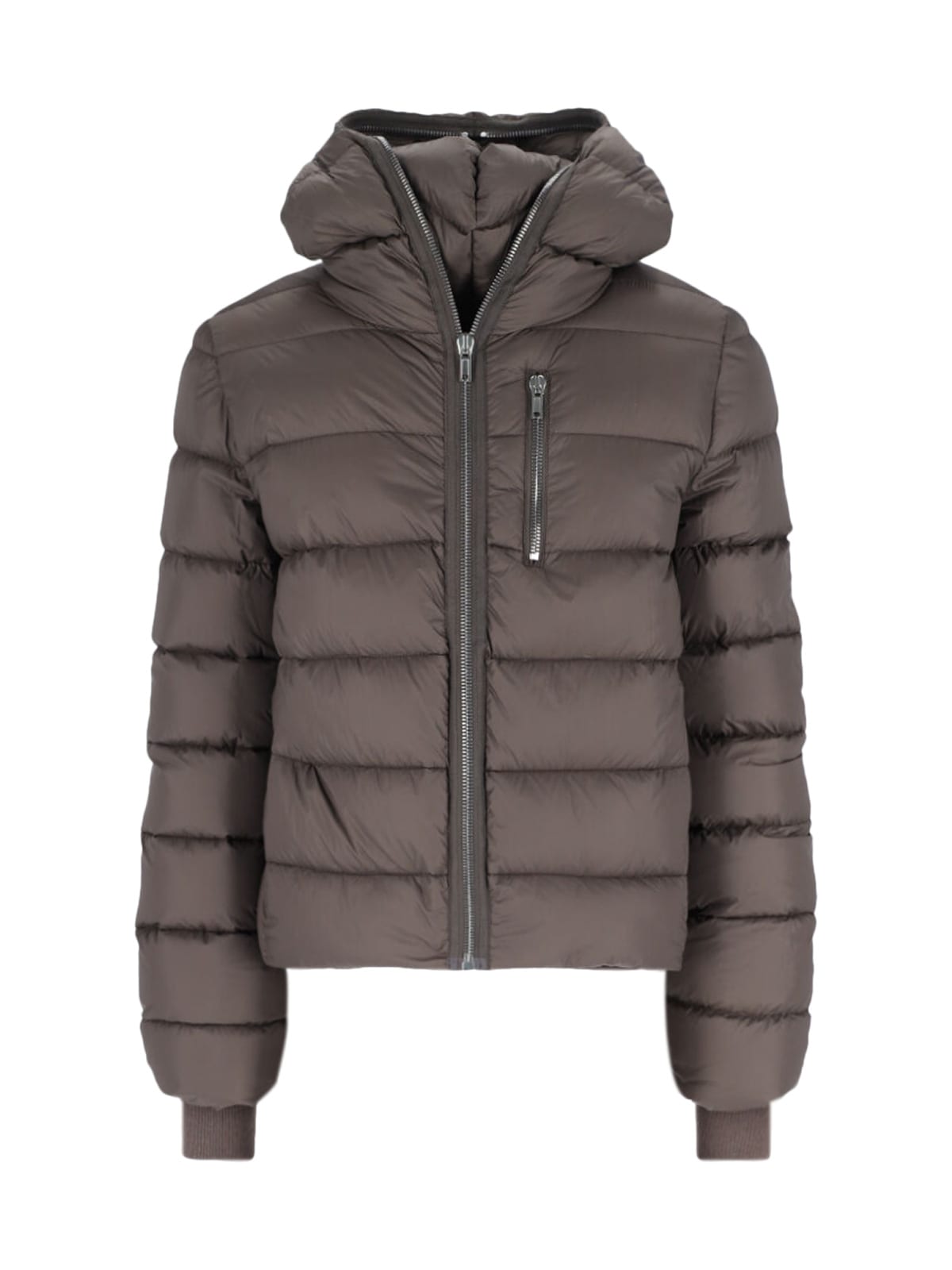 Rick Owens Gimp Padded Down Jacket In Re-nylon In Brown