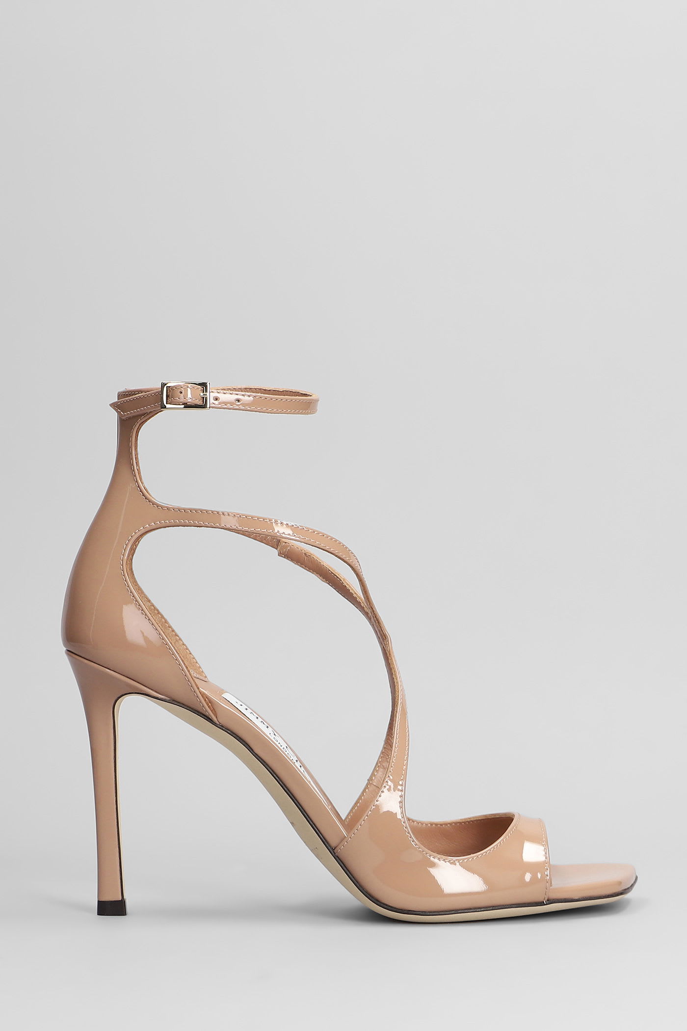 Aiza 95 Sandals In Powder Patent Leather