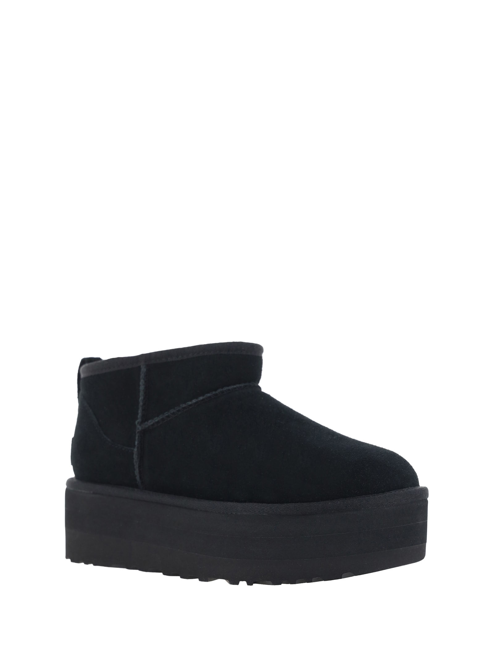 Ugg Classic Ultra Mini Platform Ankle Boots In Black