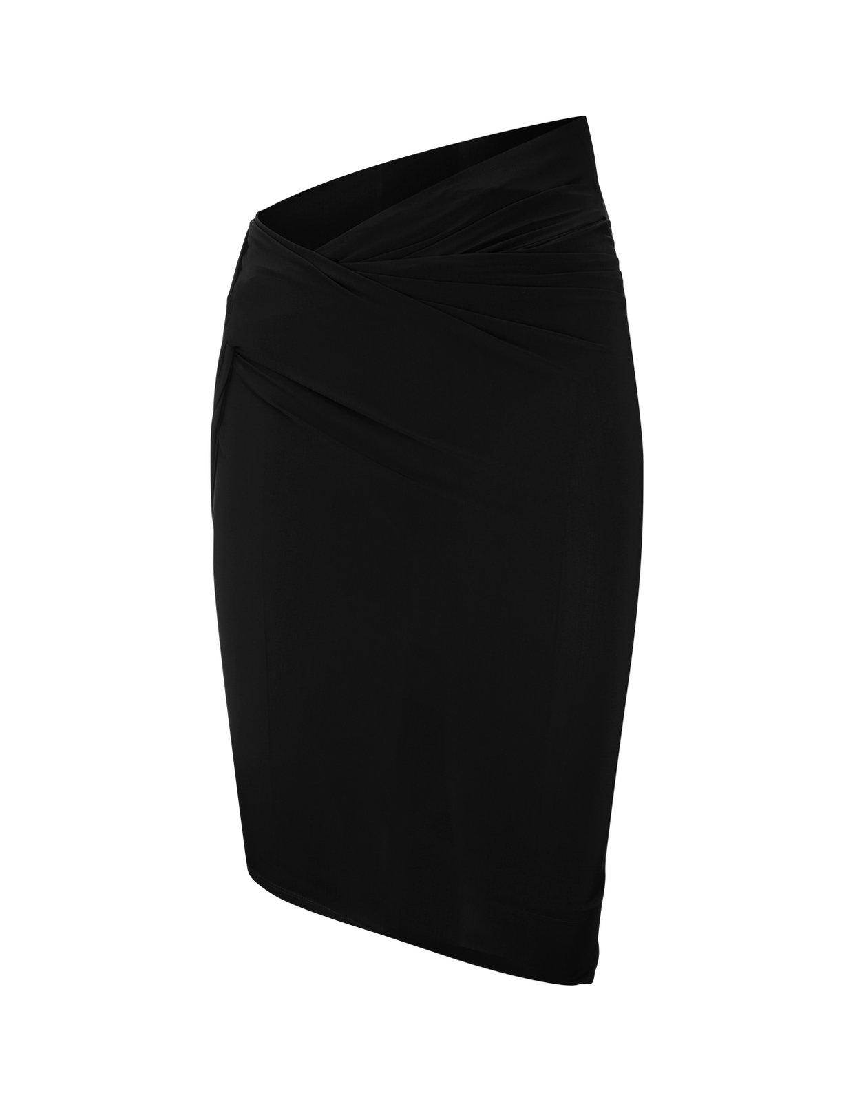 Shop Jacquemus Draped Mini Skirt In Black