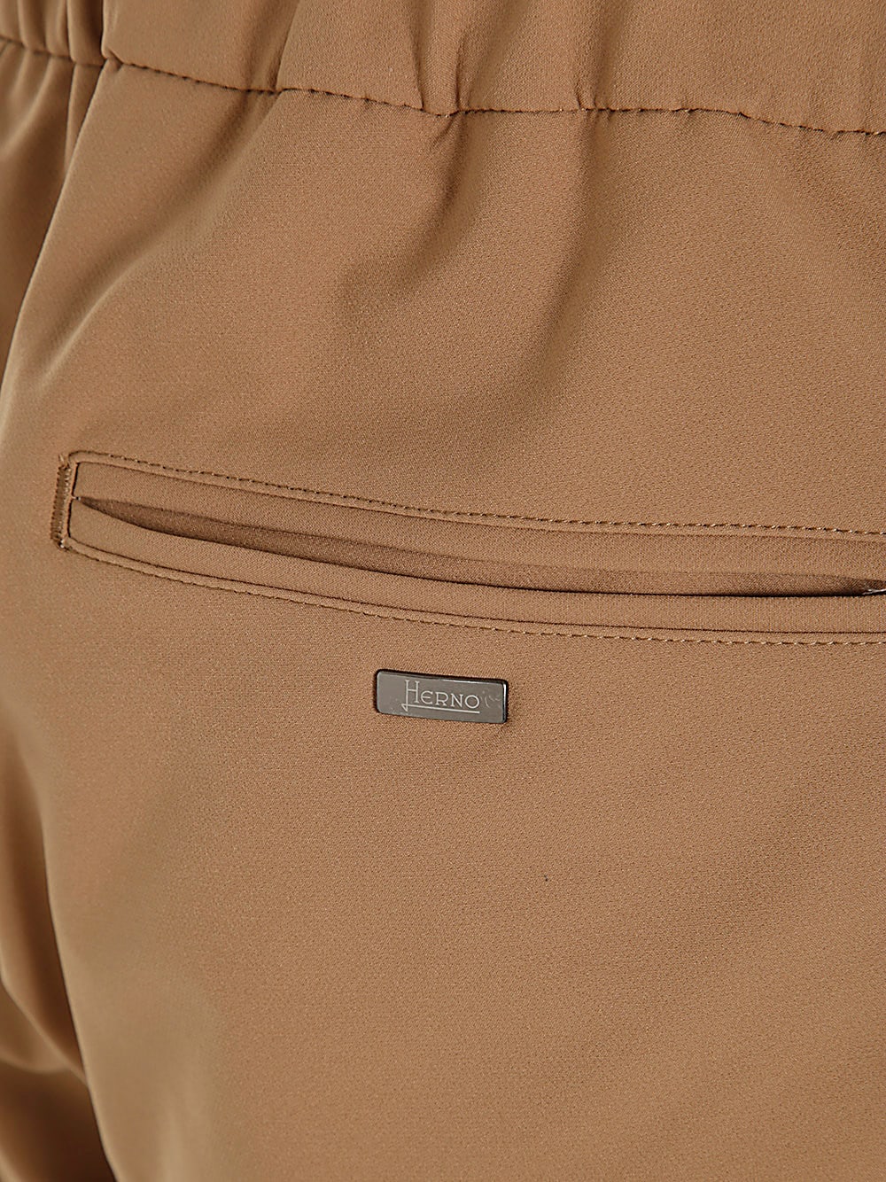 Shop Herno Relaxed Trousers In Camel