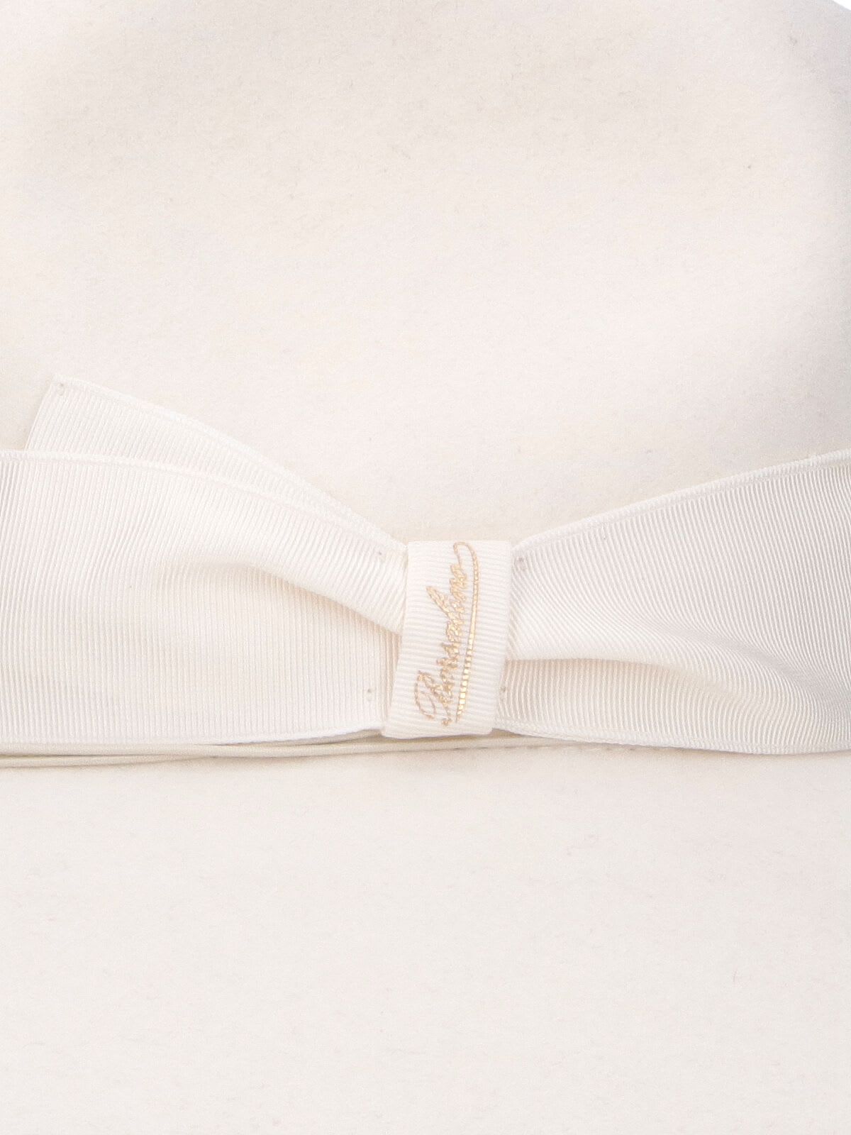 Borsalino Monica Ribbon Hat In White