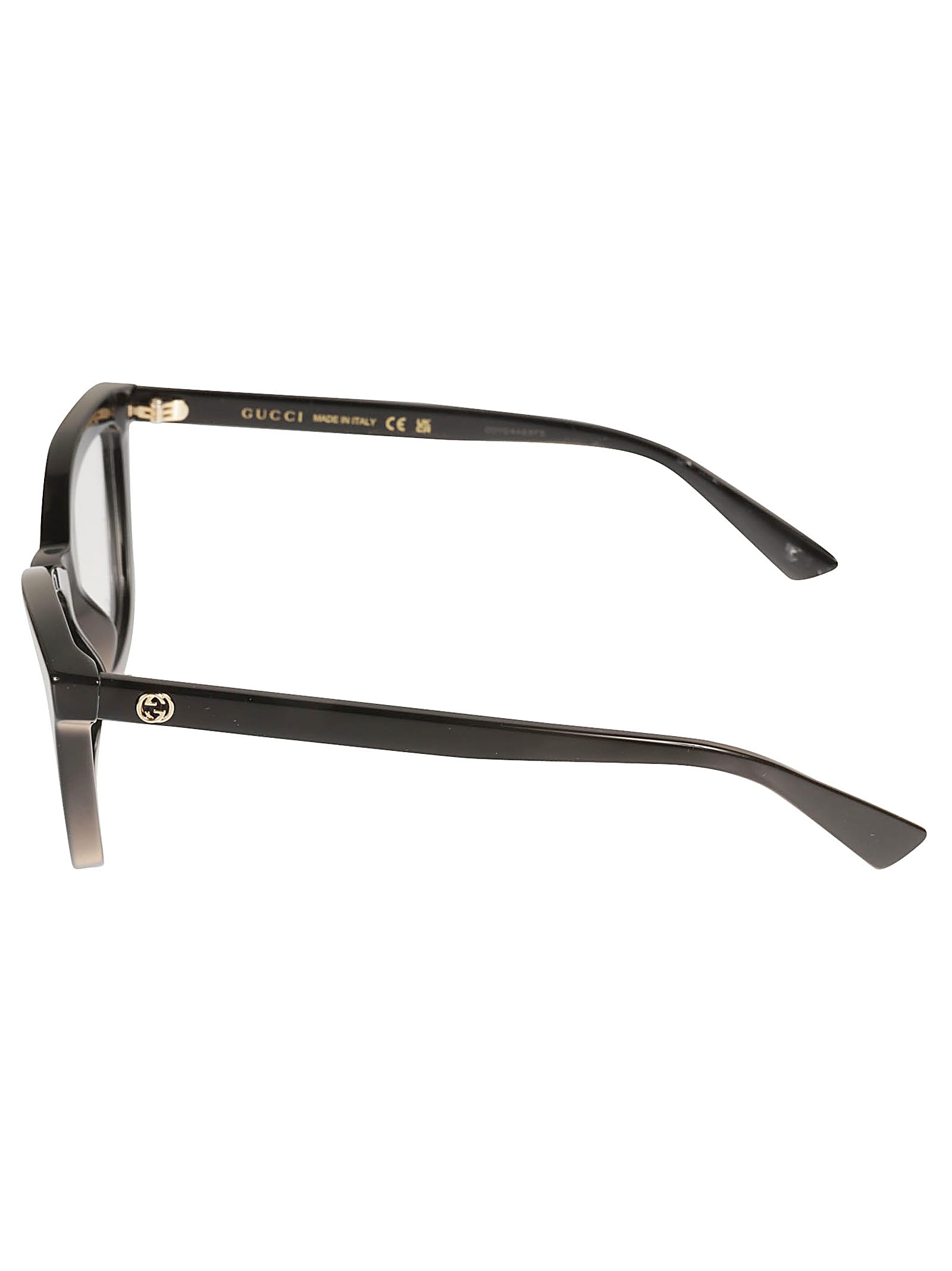 Gucci Wayfarer Lens Logo Frame In Black