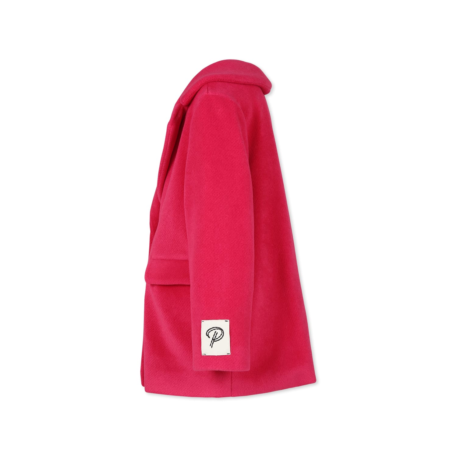 Pinko Fuchsia Coat For Girl With Logo In Fuchsia