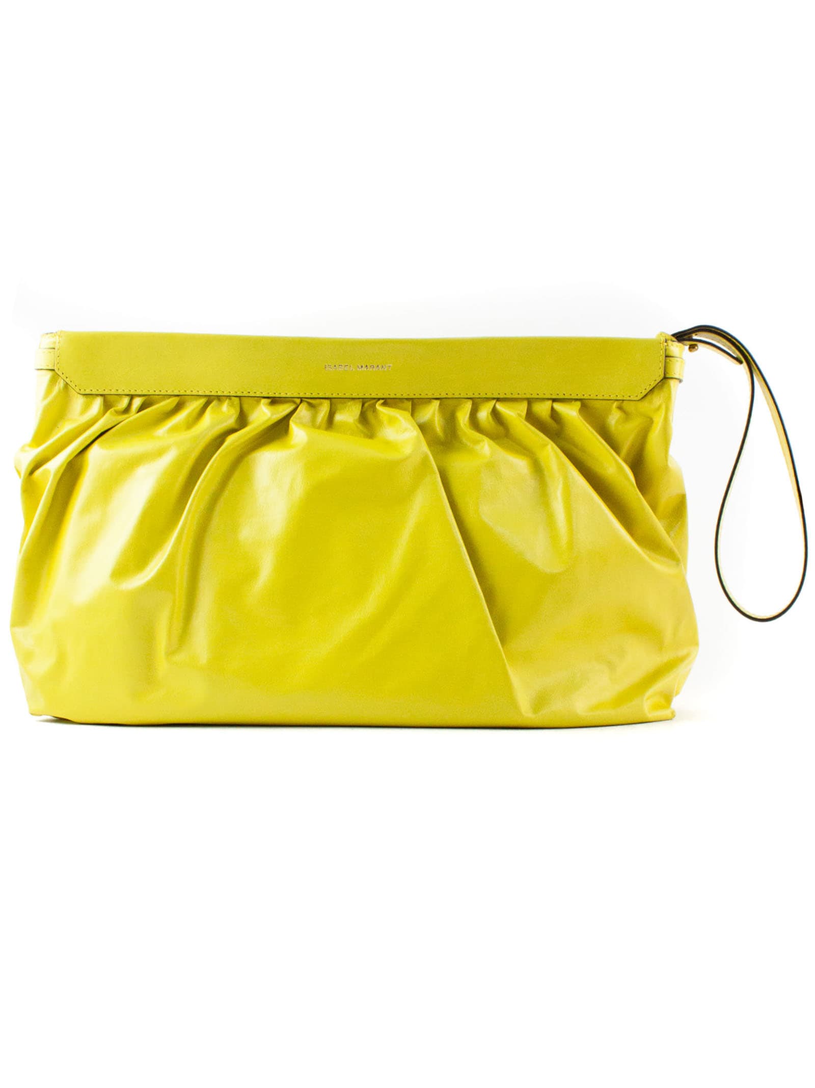Isabel Marant Yellow Leather Clutch Bag