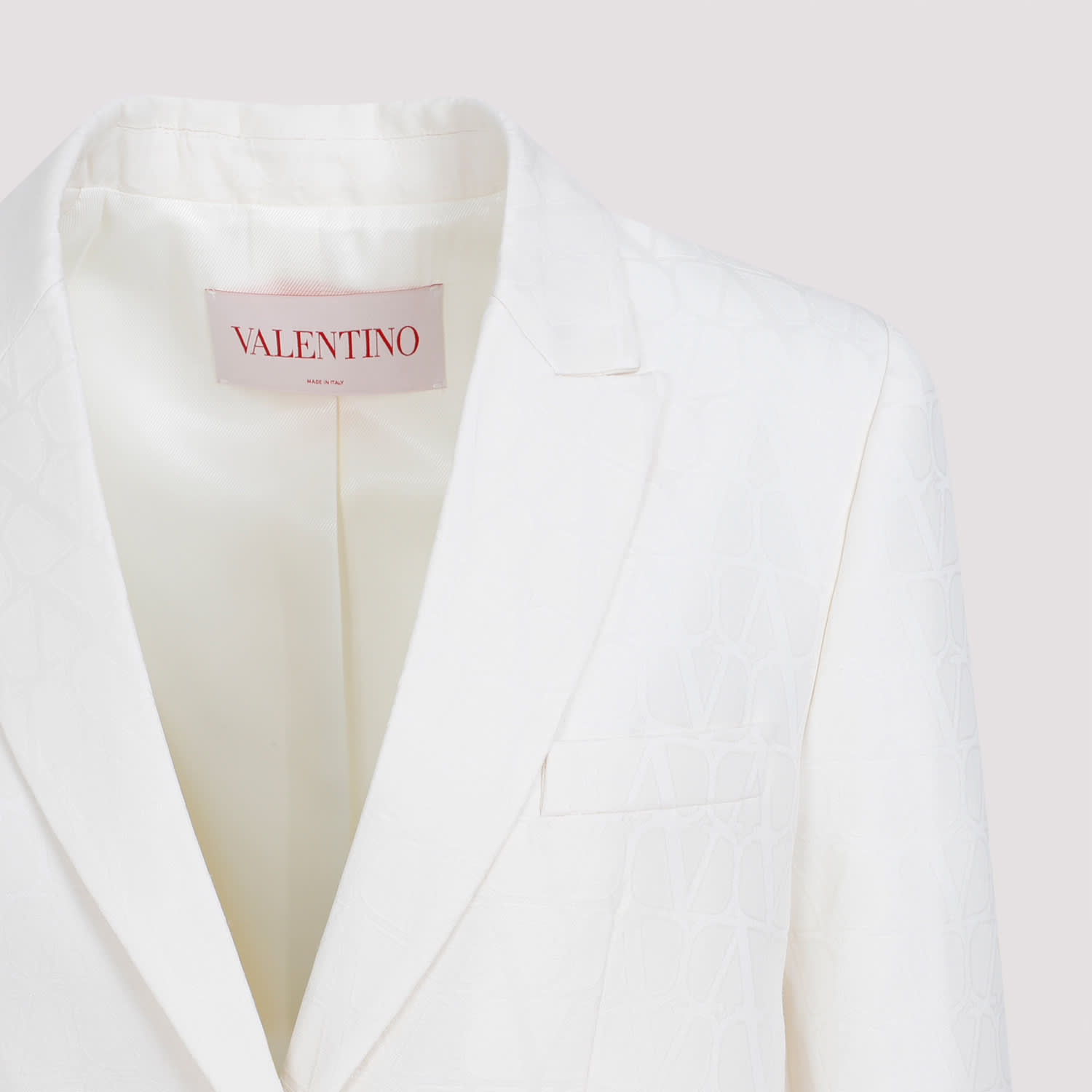 Shop Valentino Jacket In Avorio