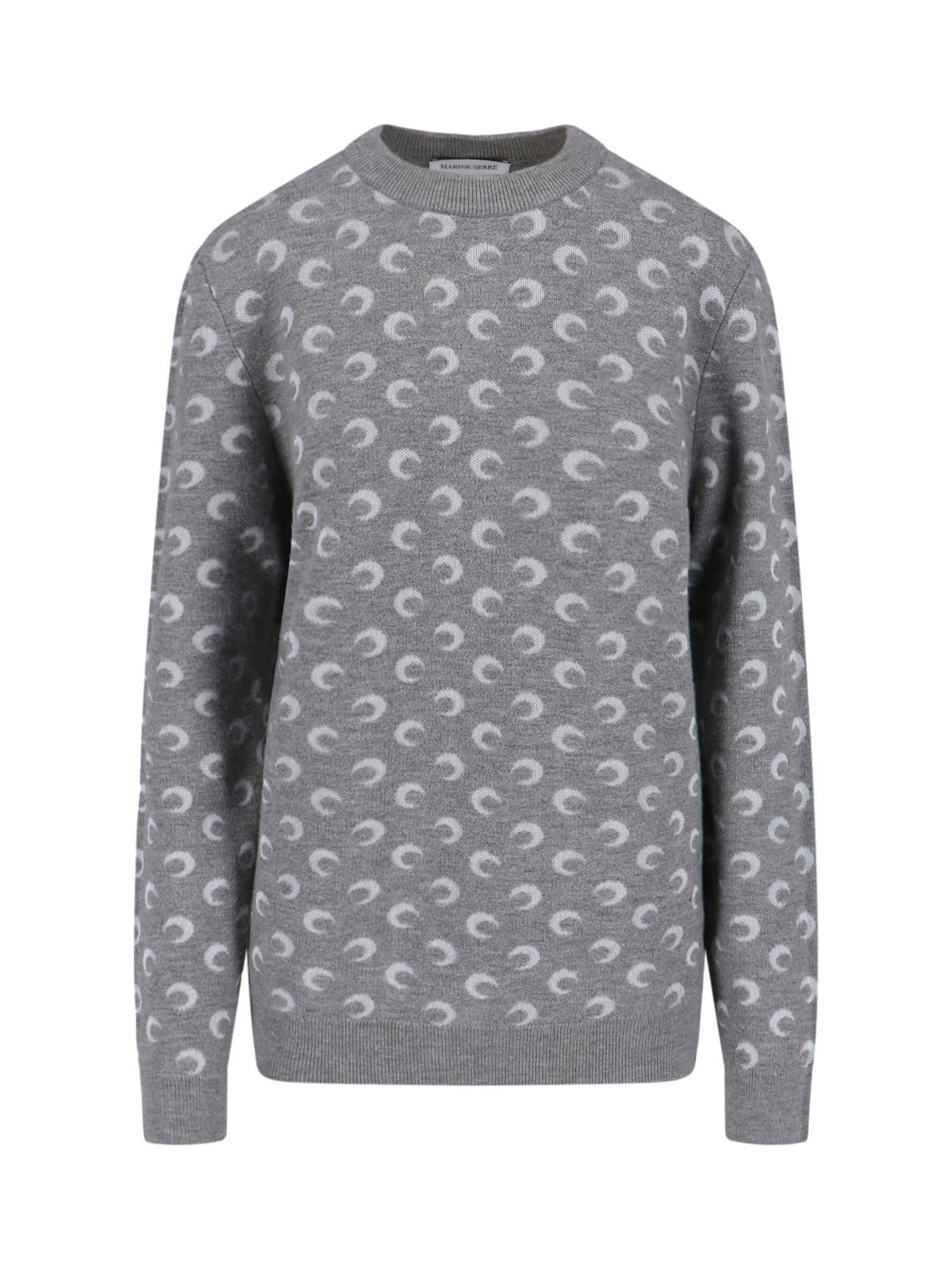 Marine Serre Moon Logo Sweater In Gray