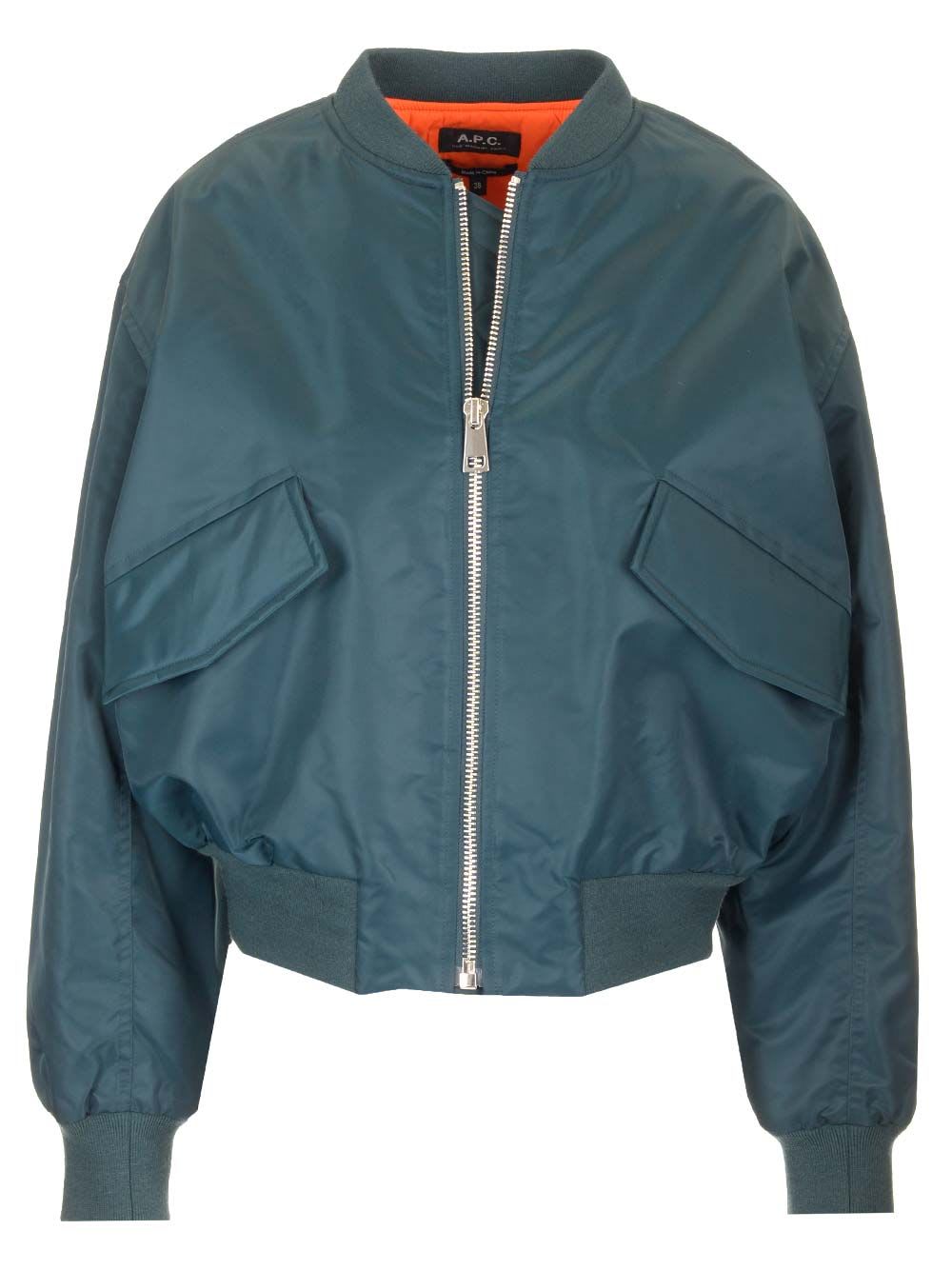 A. P.C. ella Teal Bomber Jacket