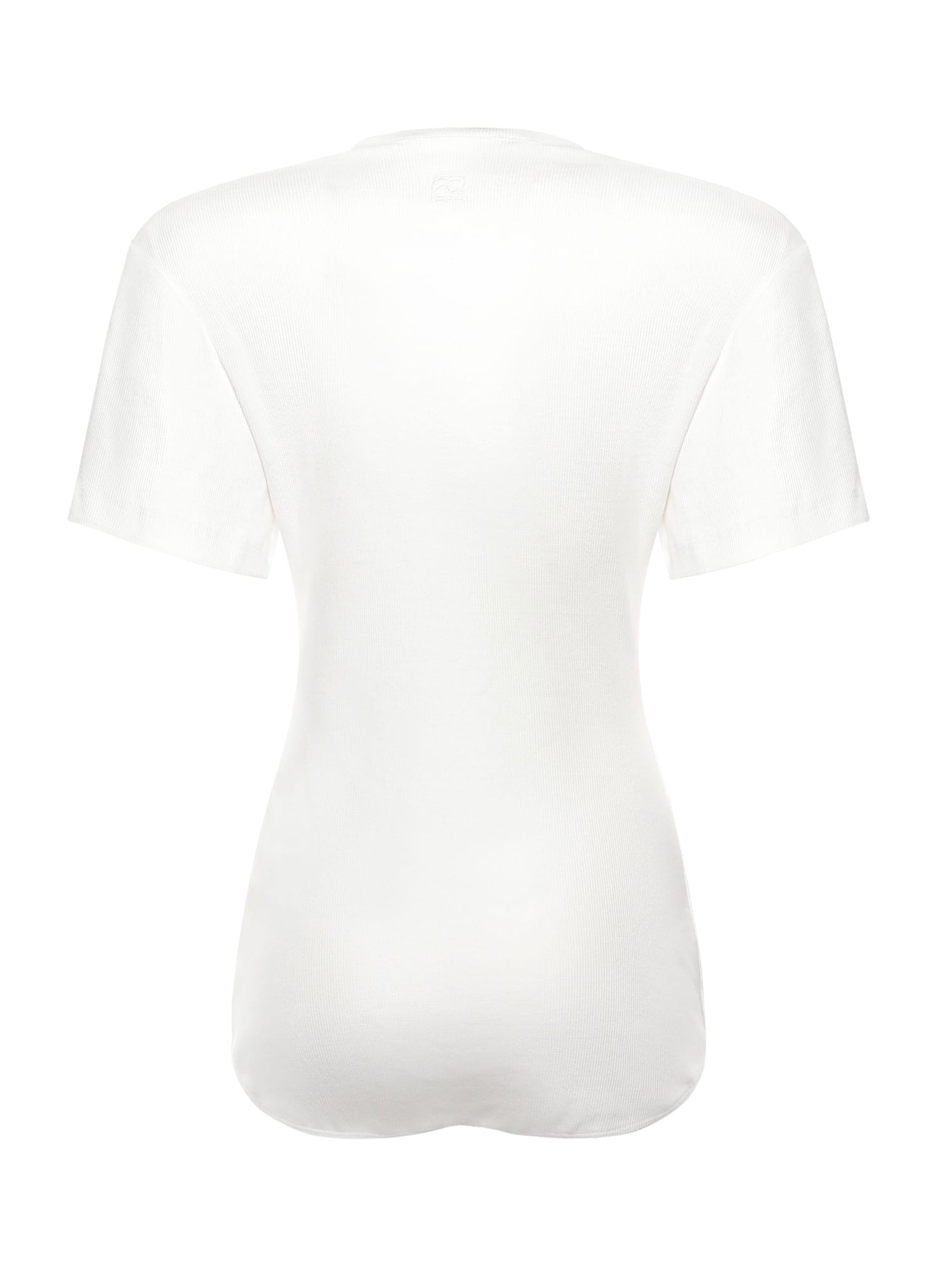 Magda Butrym Ribbed Short-sleeves Bodysuit In White