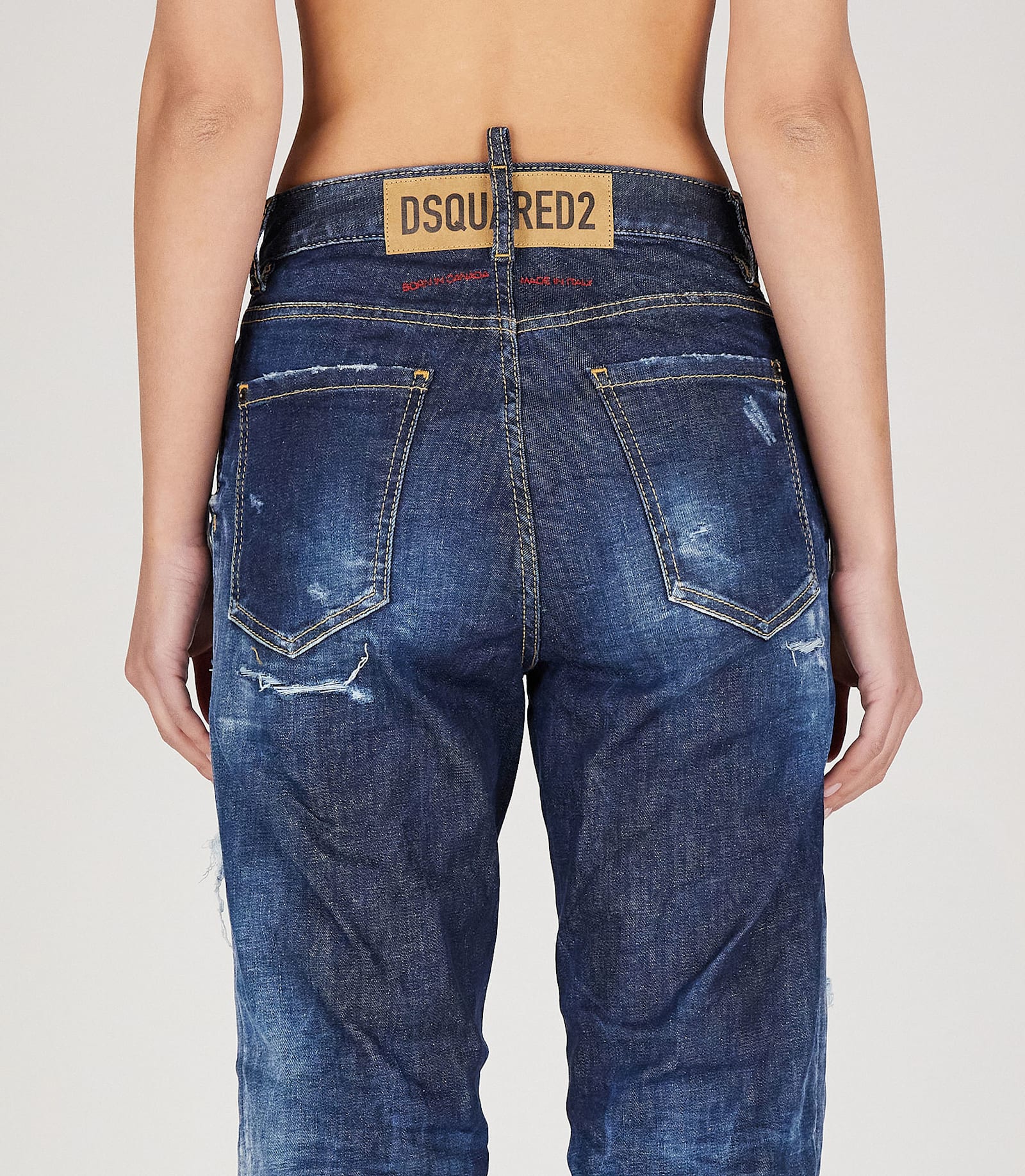 Shop Dsquared2 5 Pockets In Navy Blue