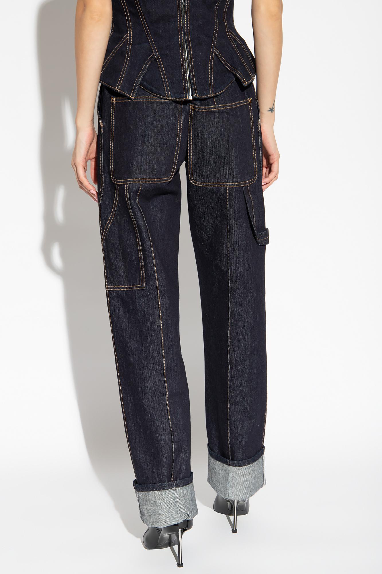 ALEXANDER MCQUEEN DARK BLUE DENIM JEANS
