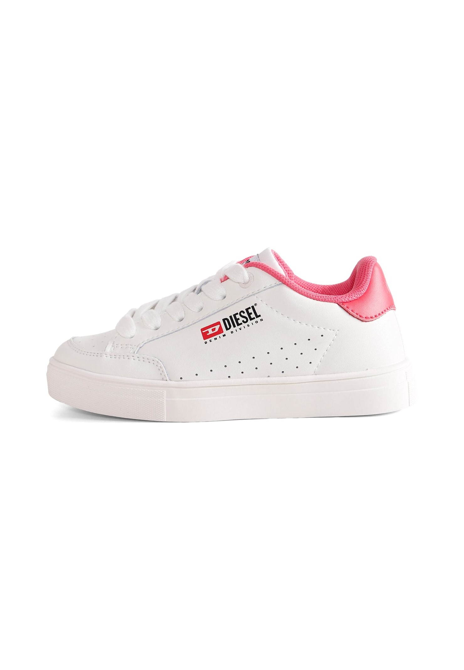 Diesel Vaneela Leather Sneakers In White